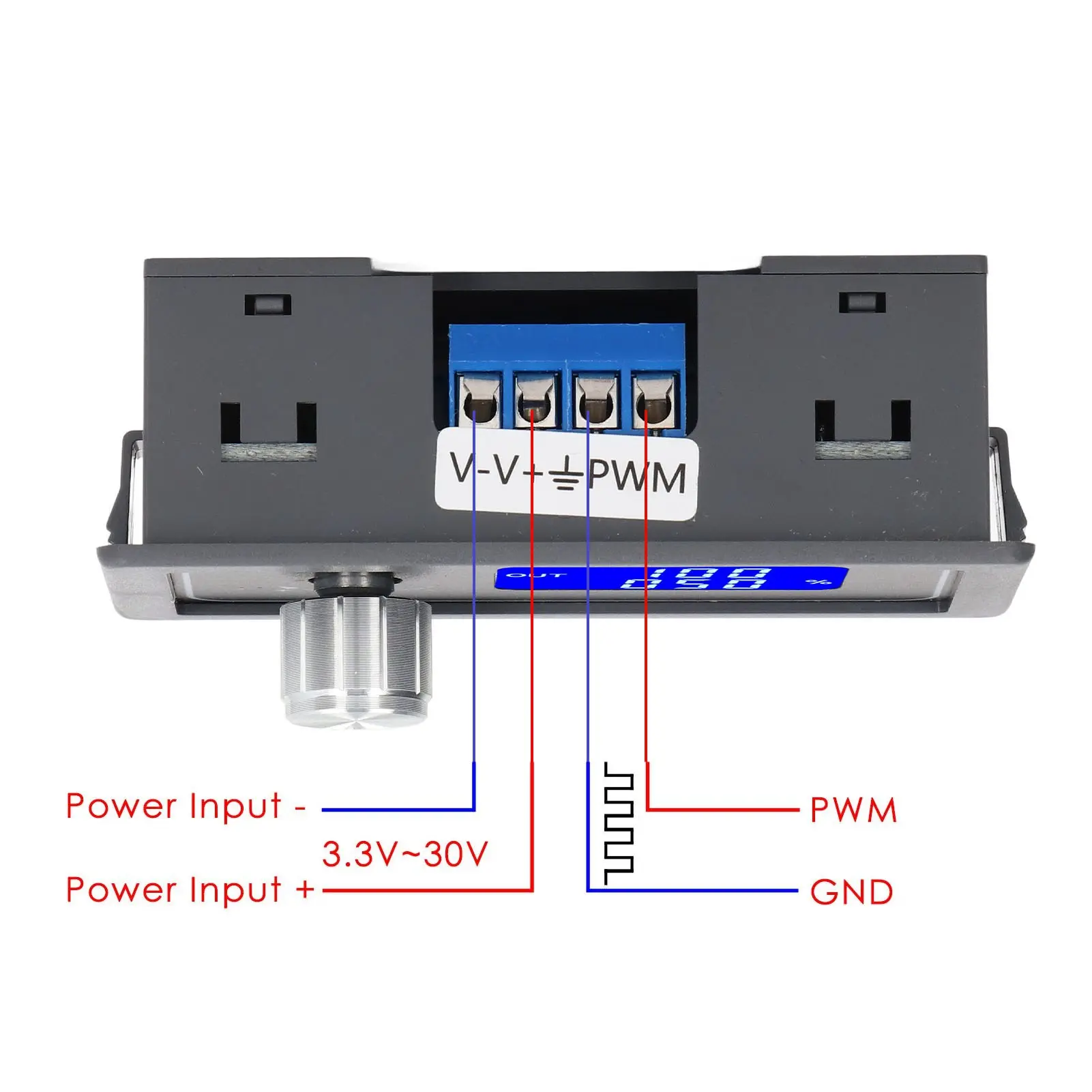 Frequency Generator PWM Square Wave Signal Pulse LCD Display Adjustable for Motor Driving