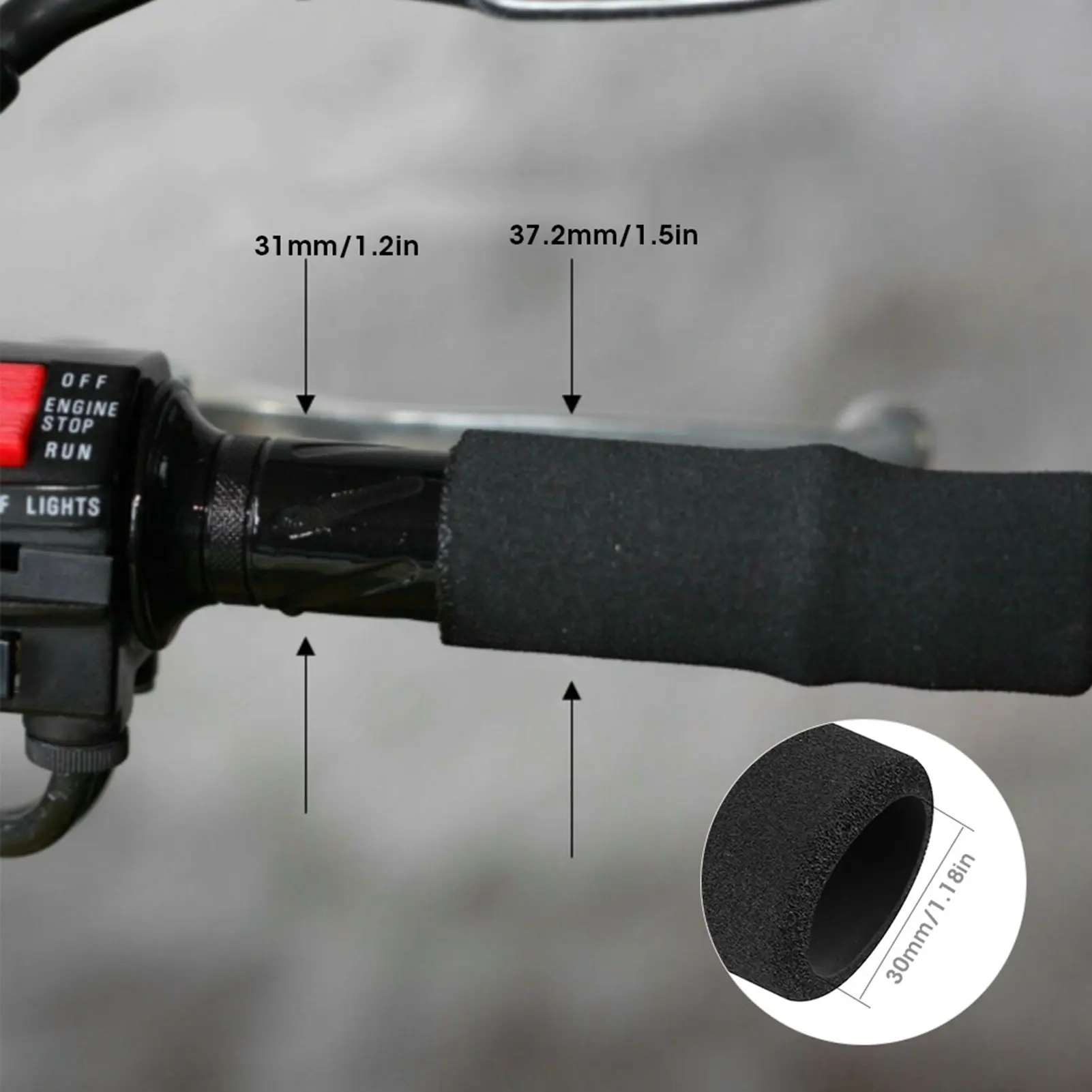 Motorcycle Handlebar Cover Anti‑Slip Foam Handle Grips Fit for R850/R1100GS/R1150GS/R1200GS