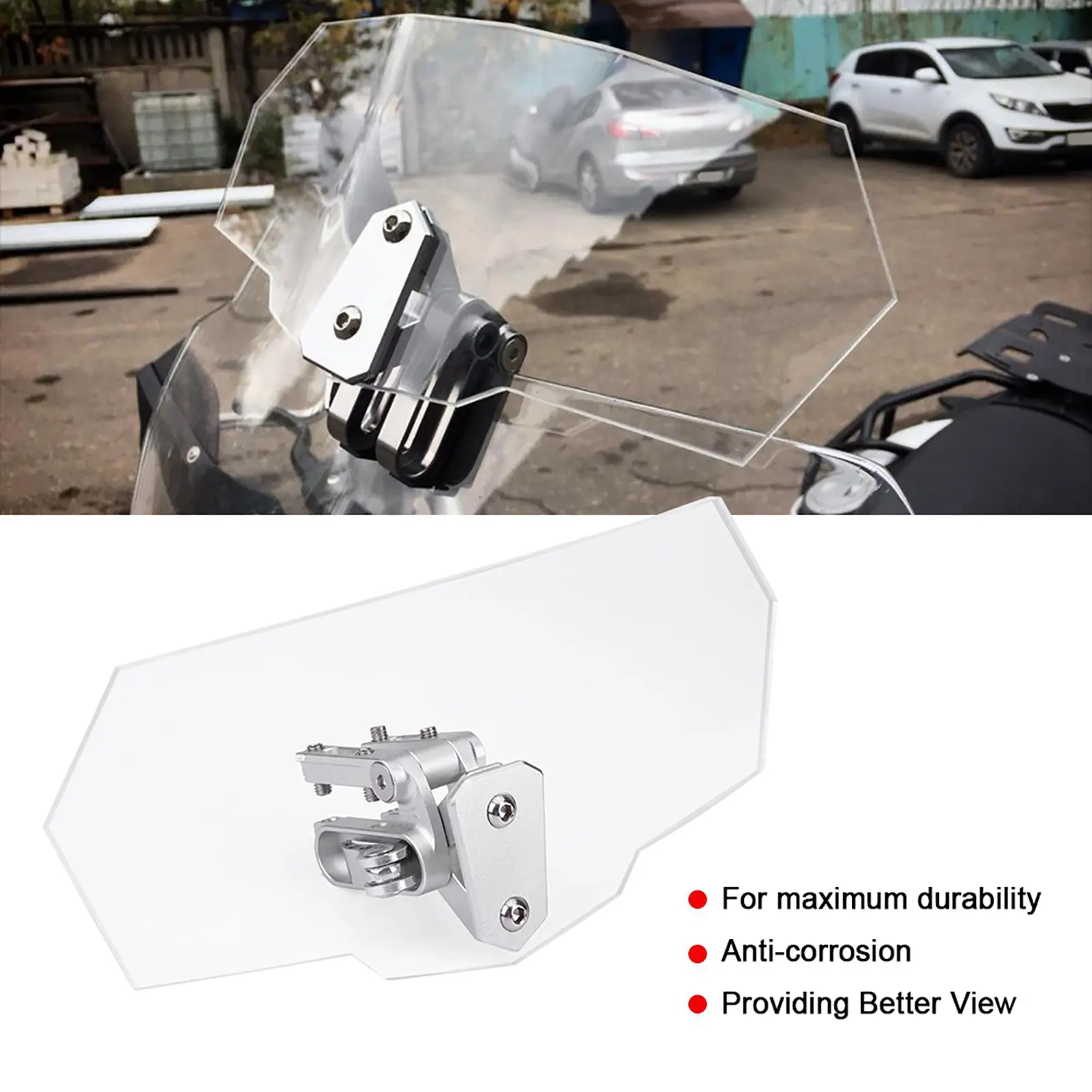 Motorcycle Windscreen Motorcycle Universal Adjustable Windscreen Wind Deflector Windshield