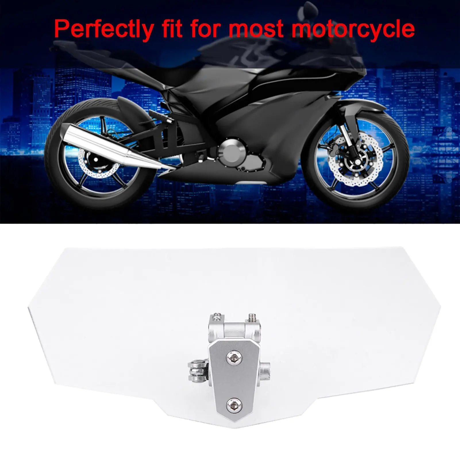 Motorcycle Windscreen Motorcycle Universal Adjustable Windscreen Wind Deflector Windshield