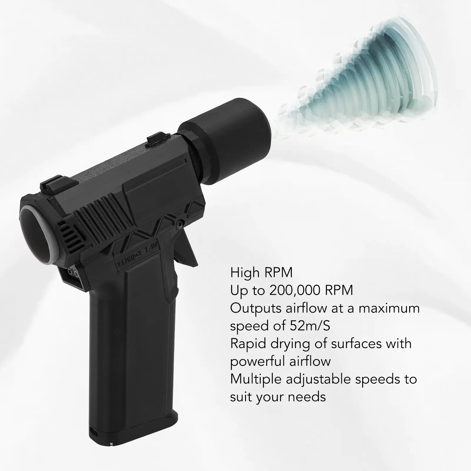 Electric Air Duster Multifunctional Efficient 200000RPM Stepless Speed Type C QC15W Fast Charge Jet Dry Blower for Car Computer