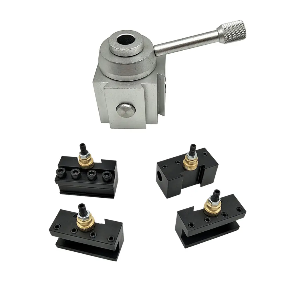 Mini Quick Change Tool Lathe Tool Holder Post Cutter Holder Screw Kit Set Boring Bar Turning Facing Holder