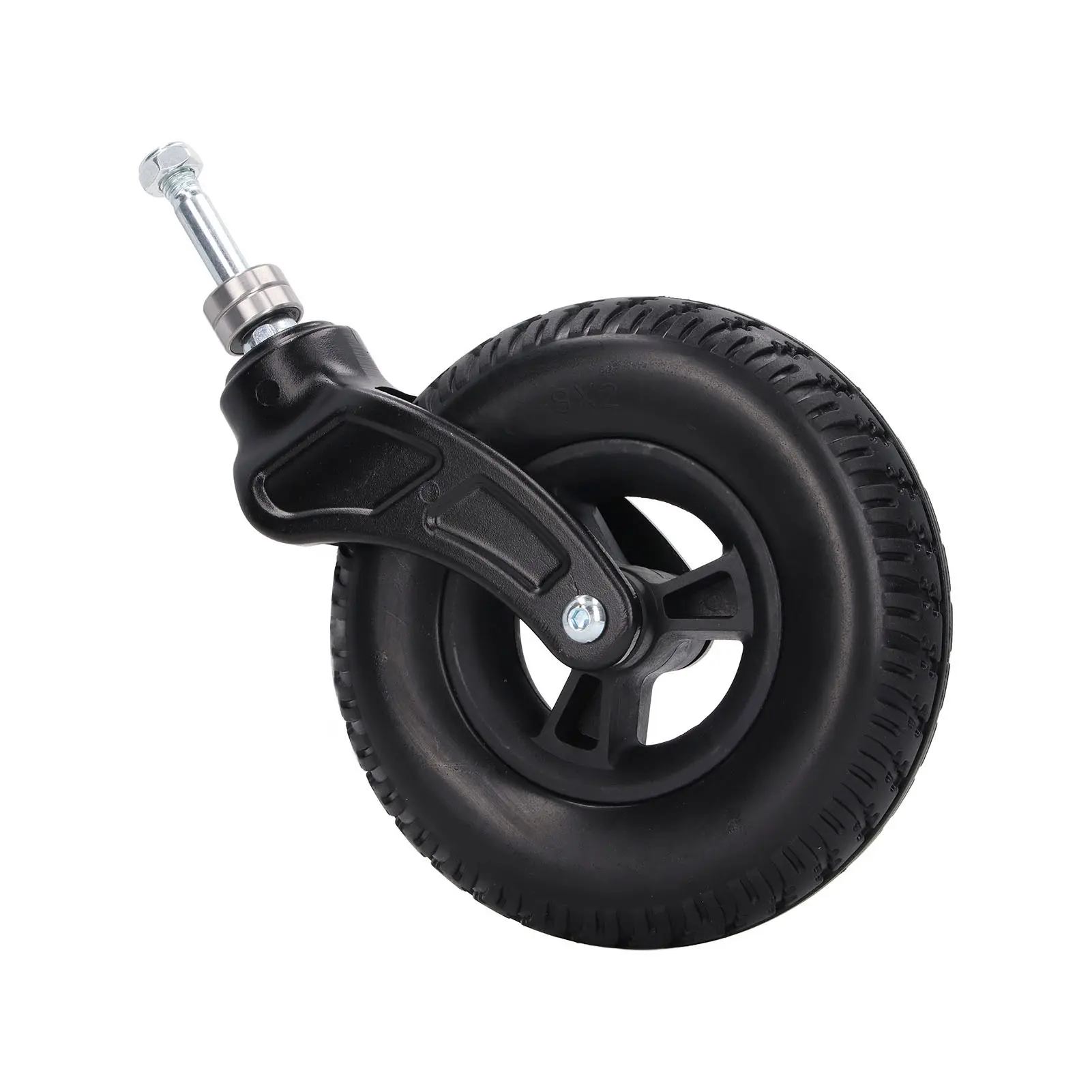 Wheelchair Front Caster 8 Inch  PU Hub  Wheel Rollator Walker Replacement Caster Wheelchair Caster