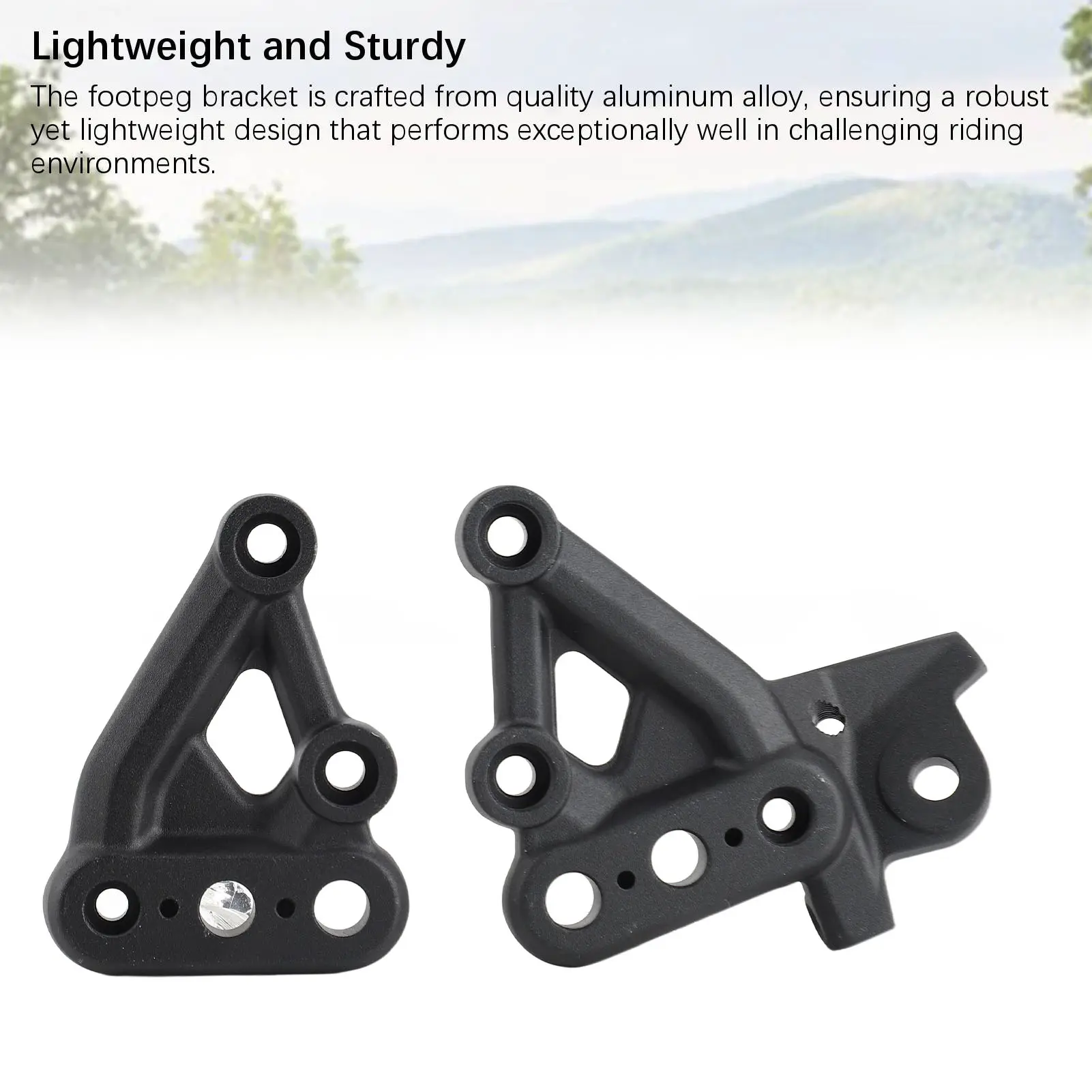 Pair of Footpeg Brackets Left Right Aluminium Alloy Motorcycle Foot Pedal Bracket Replacement For Talaria Sting X3 MX3 MX4 Black