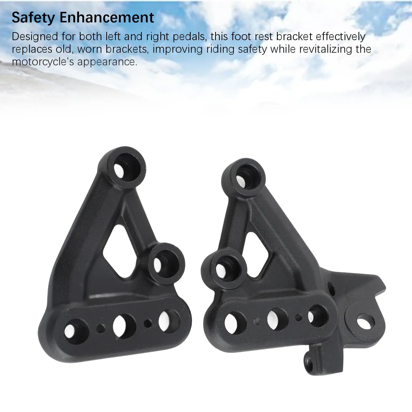 Pair of Footpeg Brackets Left Right Aluminium Alloy Motorcycle Foot Pedal Bracket Replacement For Talaria Sting X3 MX3 MX4 Black