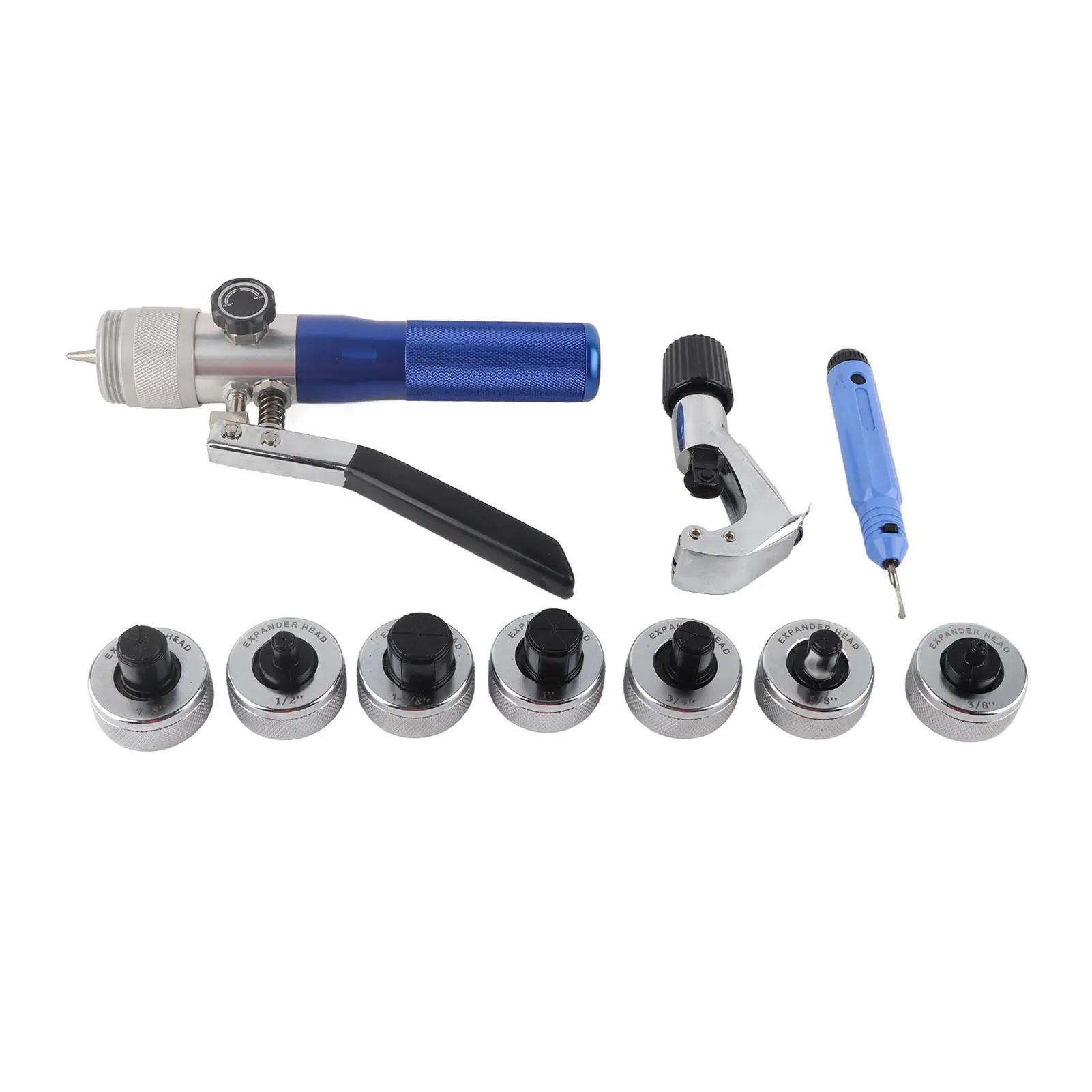 Tube Expansion Tool Hydraulic Tube Expander Multiple Sizes Copper Aluminum Pipe Stretcher 1/2in to 1‑1/8in CT‑300A
