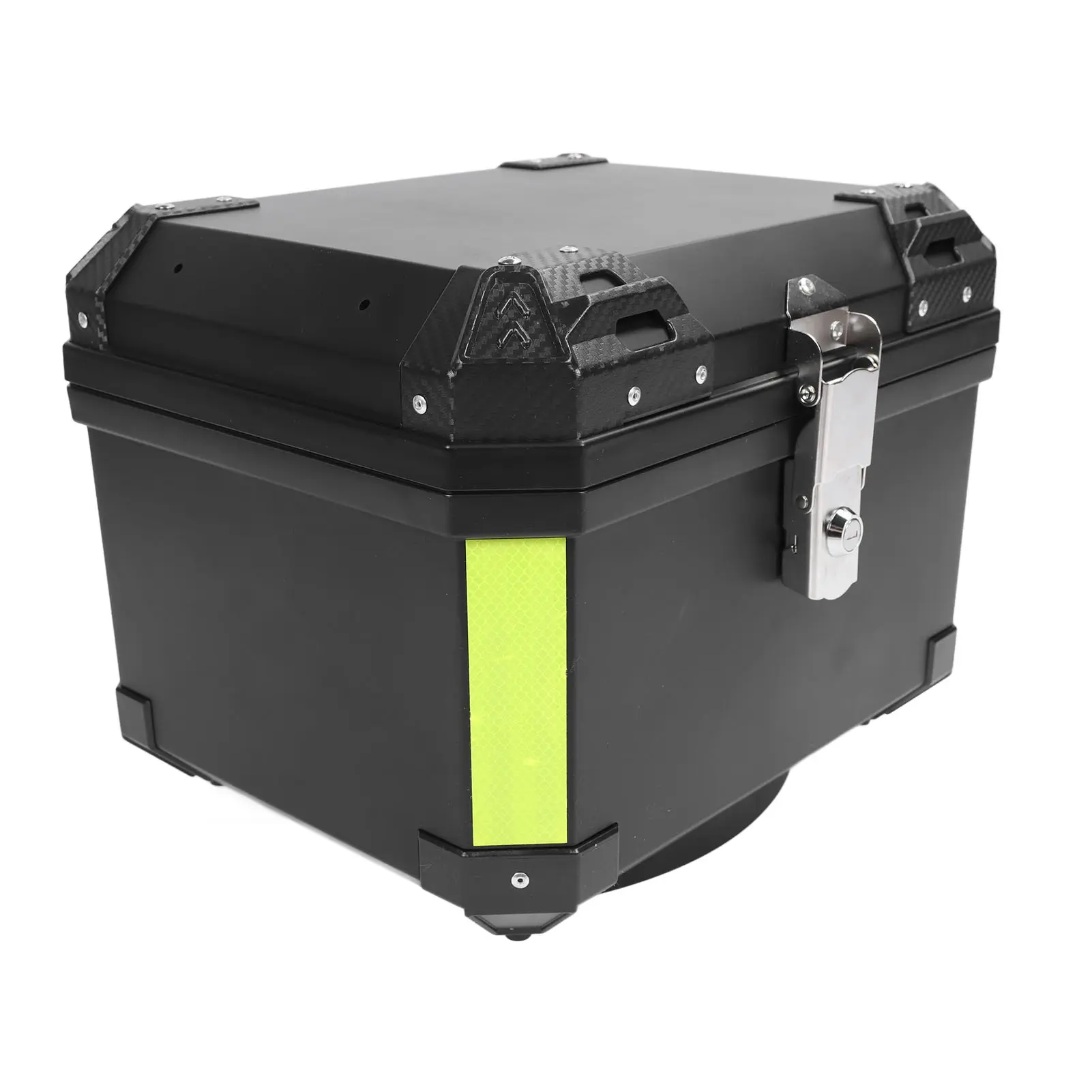 Motorbike Trunk Box Motorcycle Rear Box  Waterproof Large Capacity Motorcycle Tail Box with Soft Backrest Black