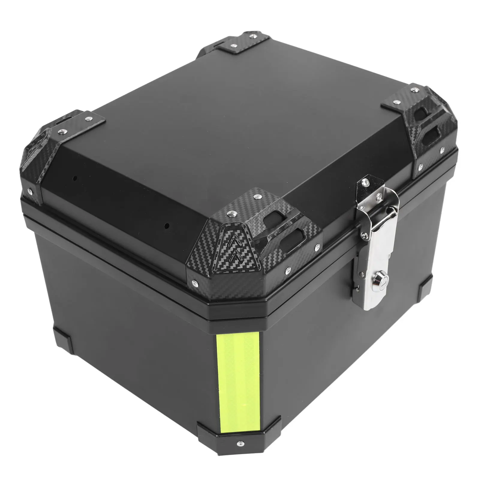Motorbike Trunk Box Motorcycle Rear Box  Waterproof Large Capacity Motorcycle Tail Box with Soft Backrest Black