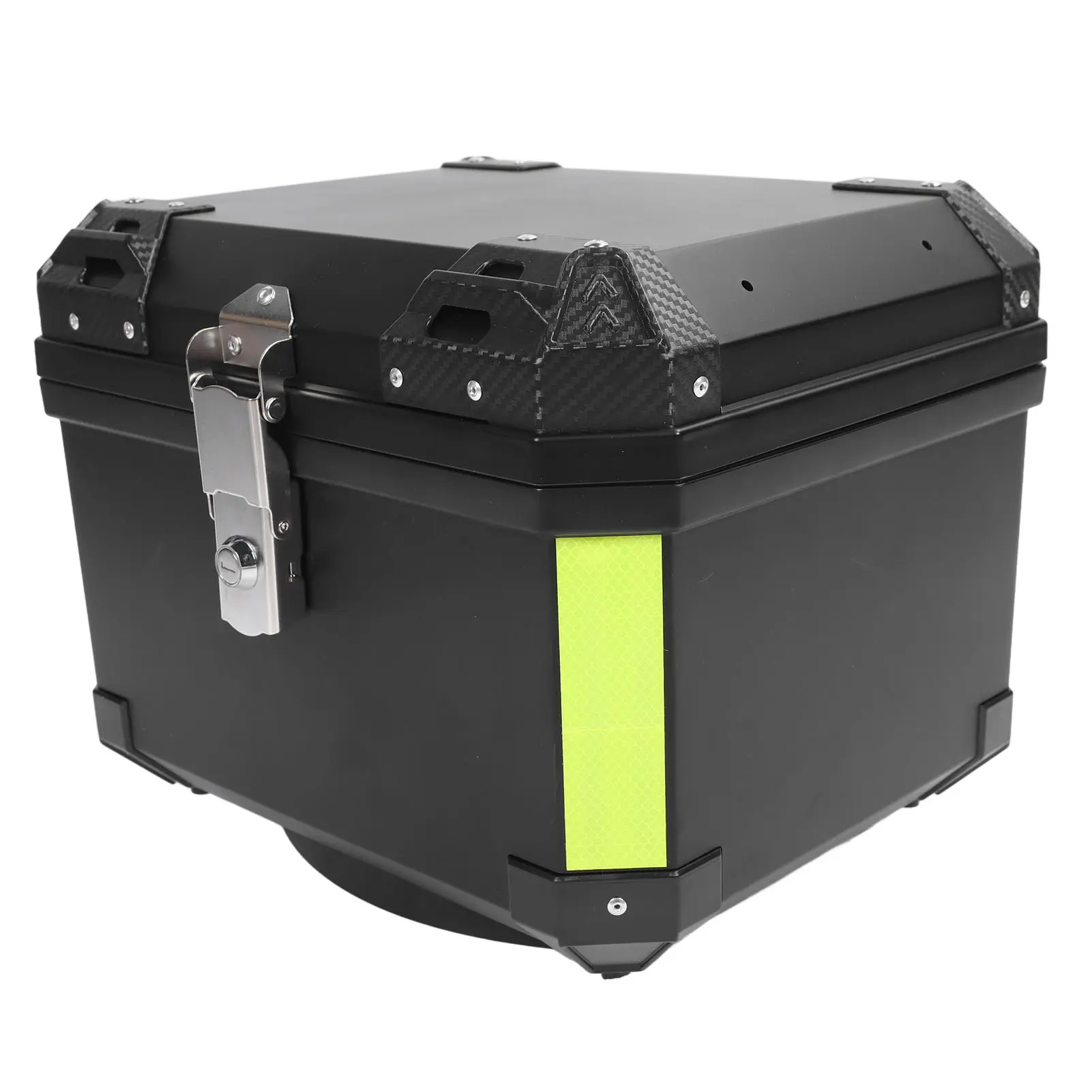 Motorbike Trunk Box Motorcycle Rear Box  Waterproof Large Capacity Motorcycle Tail Box with Soft Backrest Black