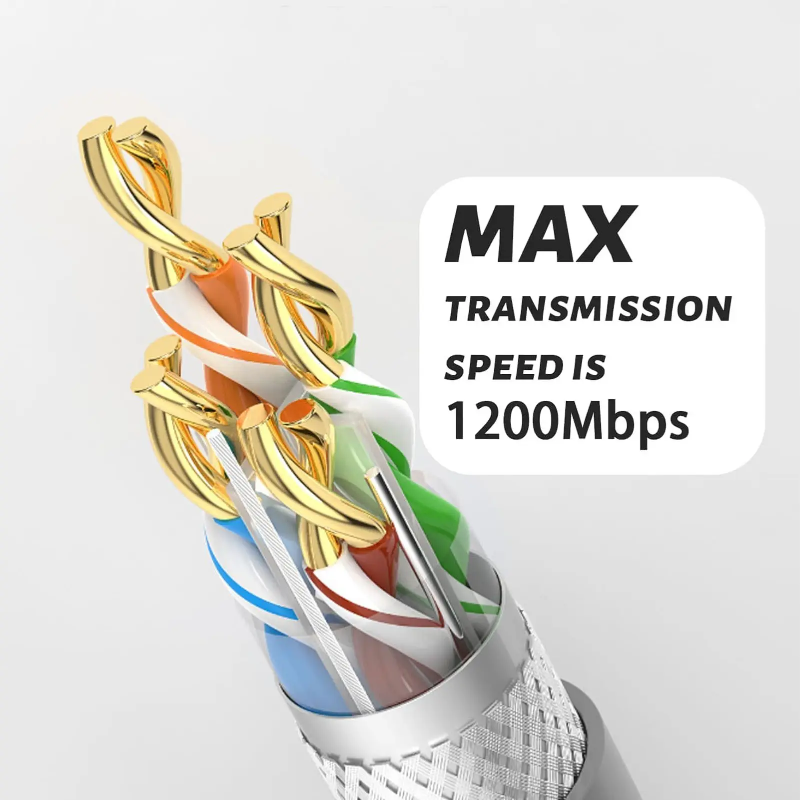 Rectangular Satellite Replacement Cable Multifunctional Grey Color 30ft for Starlink V2 Wire