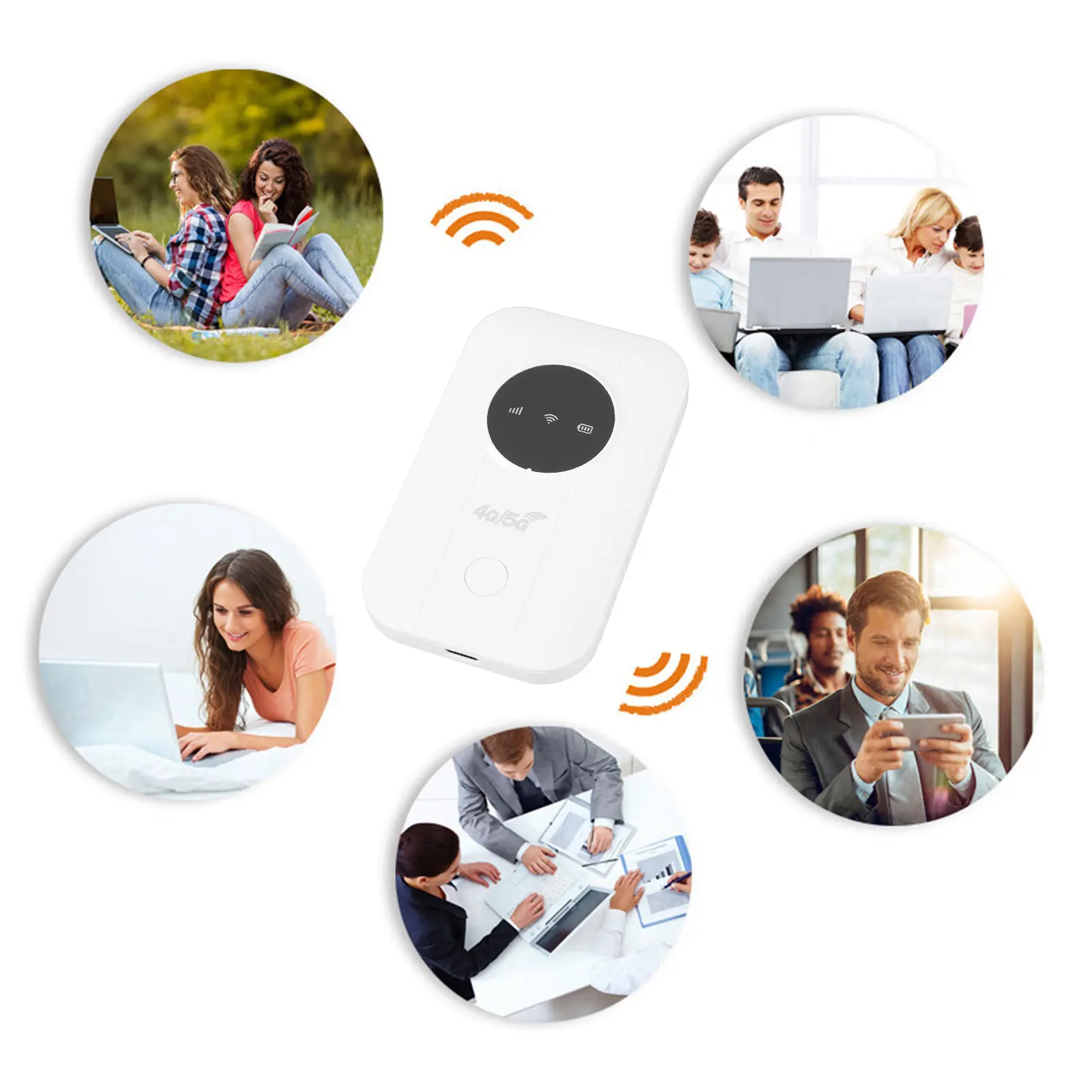 Portable 4G 5G Router SIM Card Slot Up To 10 Devices Portable Router 300Mbps USB Compact for Traveling