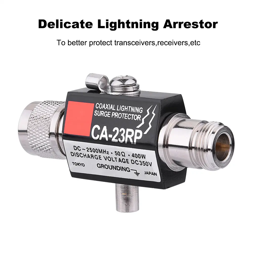 Lightning Surge Protection 50Ω DC-2500MHz N Connector 400W Coaxial Lightning Surge Protection Protector Arrester Arrestor
