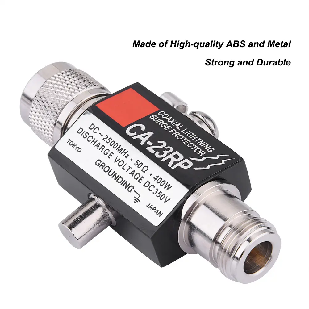 Lightning Surge Protection 50Ω DC-2500MHz N Connector 400W Coaxial Lightning Surge Protection Protector Arrester Arrestor