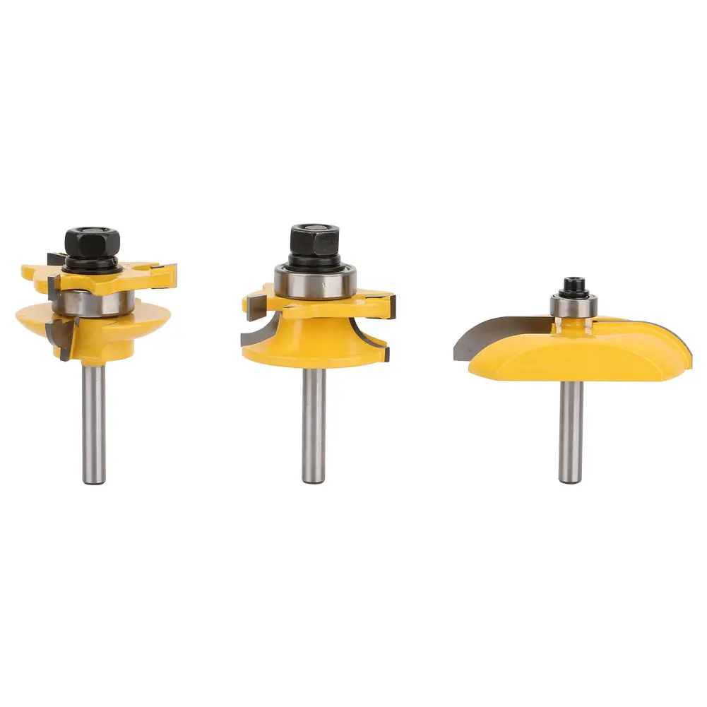 Rail & Stile Router Bit Router Bit set 1/4in Shank Woodworking Frame Door Rail & Stile Cove Raised Panel Router Bit