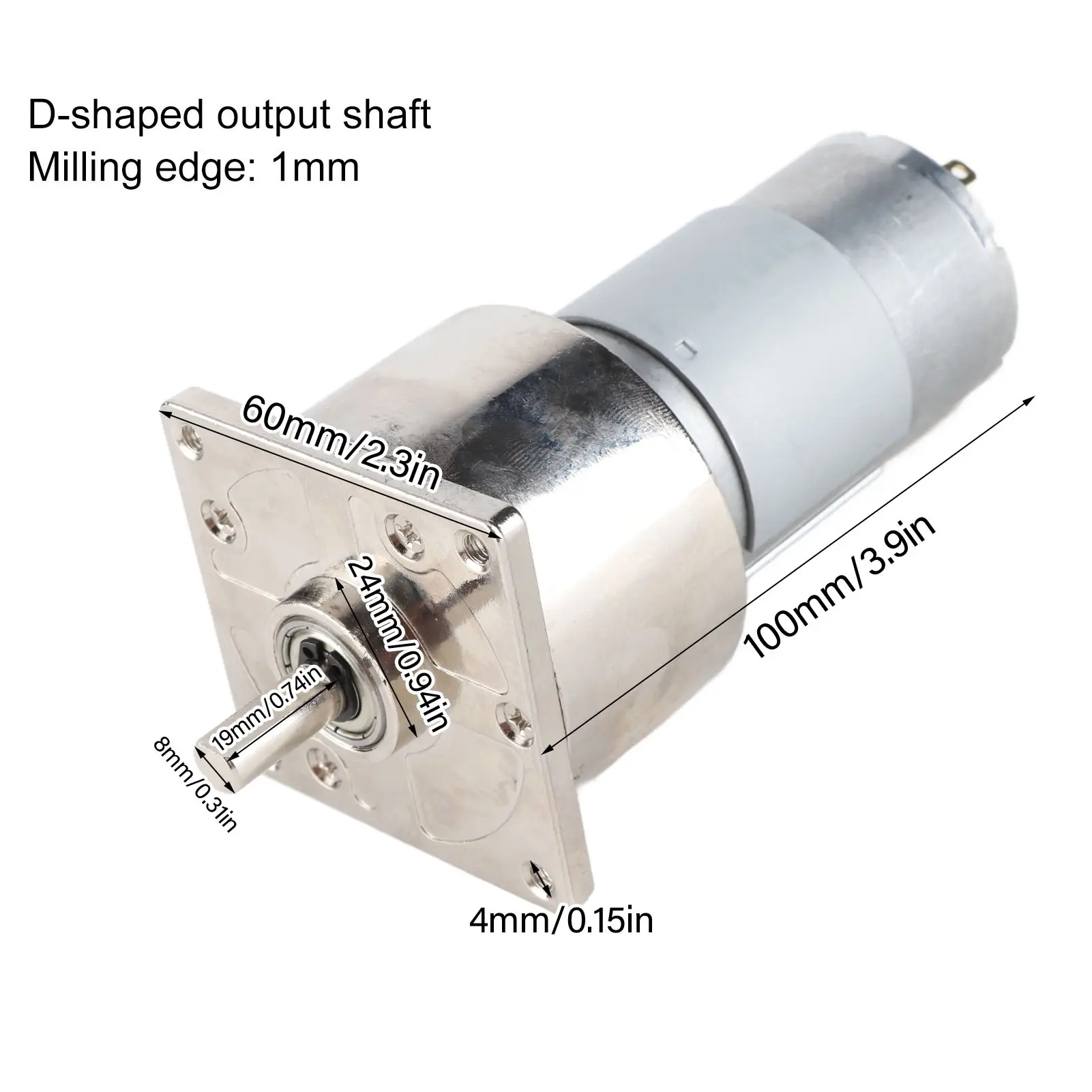 DC 24V 35W Micro Direct Current Metal Gear Motor Speed Adjustable CW/CCW