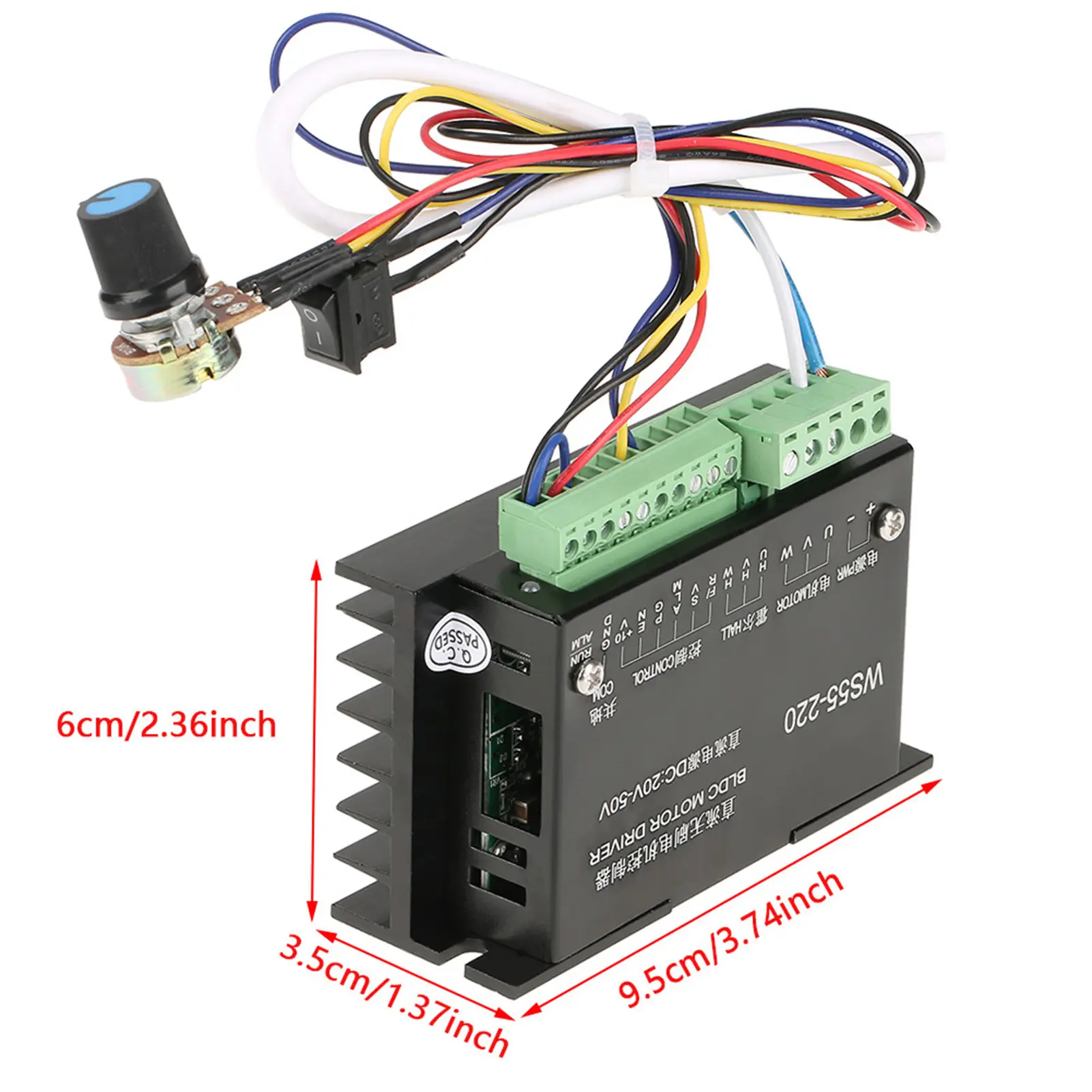 BLDC Motor Driver Controller WS55-220 DC 48V 500W CNC Brushless Spindle BLDC Motor Driver Controller