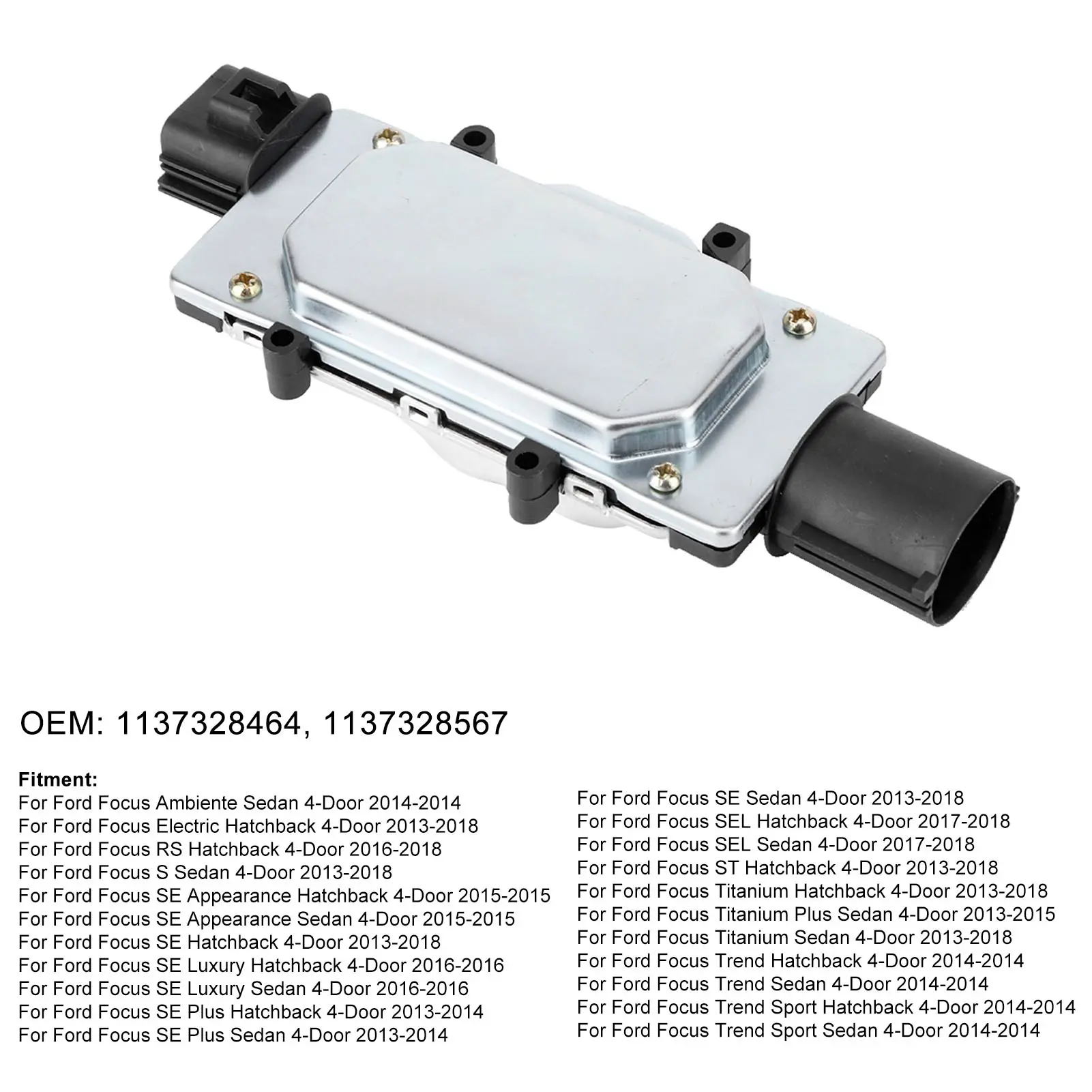 Engine Cooling Fan Control Module Unit Fit for For Ford  Ambiente Sedan 4‑Door 1137328567