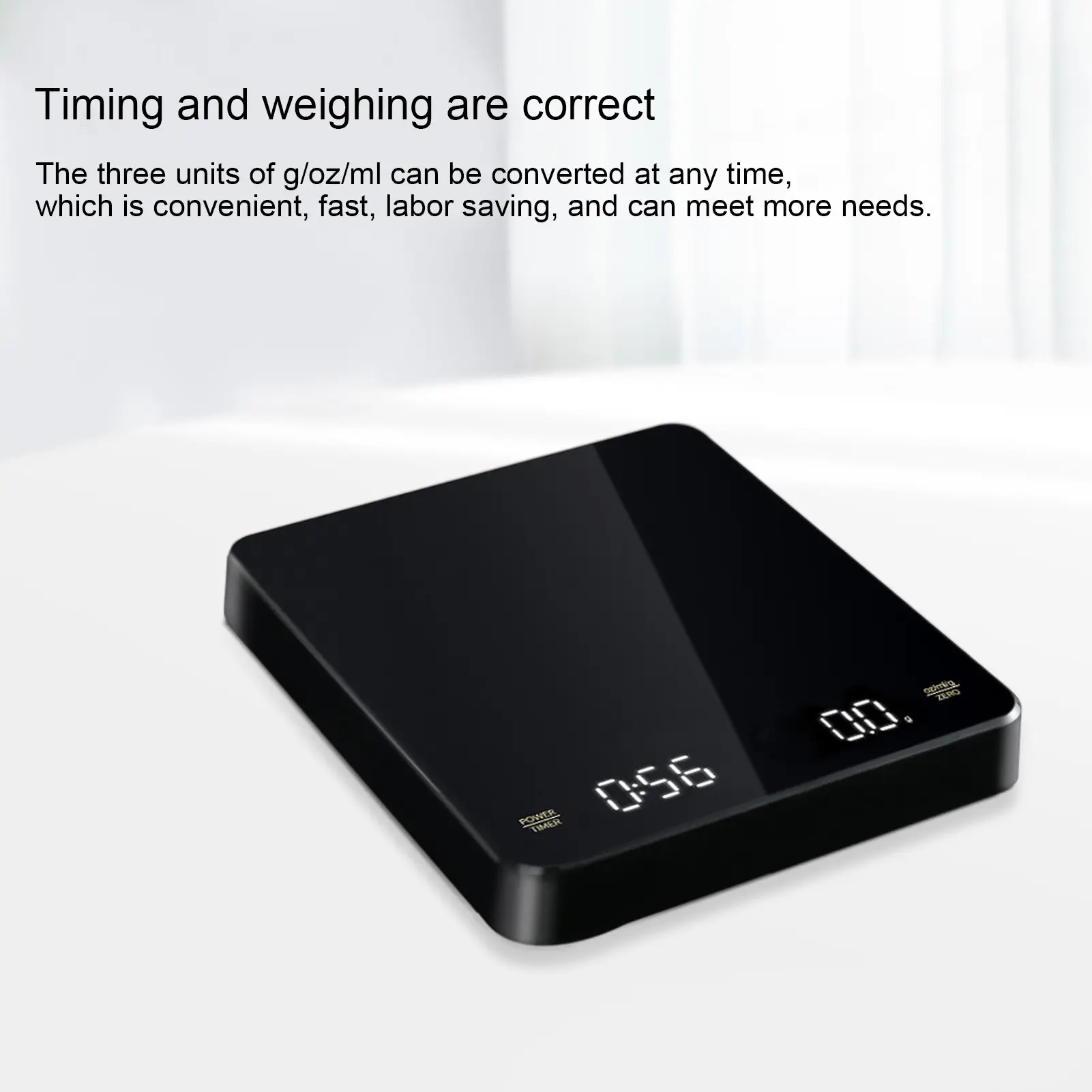 Electronic Coffee Scale Rechargeable High Temperature Resistance 3KG Kitchen Scale for Home
