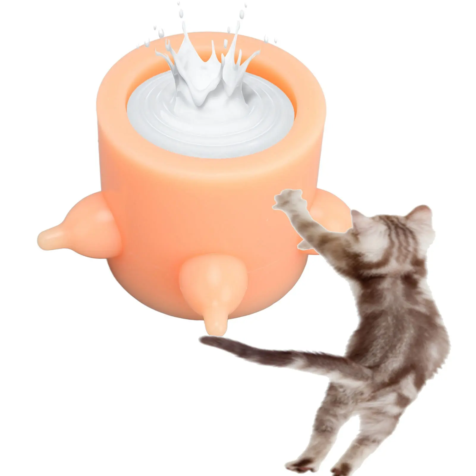 Pet Milk Feeder Food Grade Silicone Simulation Multi Nipple Small Pet Nursing Bowl for Kitten Puppy