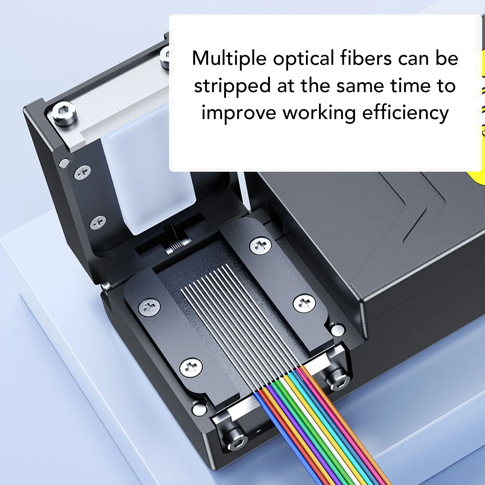 Fiber Optic Thermal Stripper Rechargeable Auto Heating Stripping Tool for Bundle Bare Ribbon Non Visible Optical Fibers