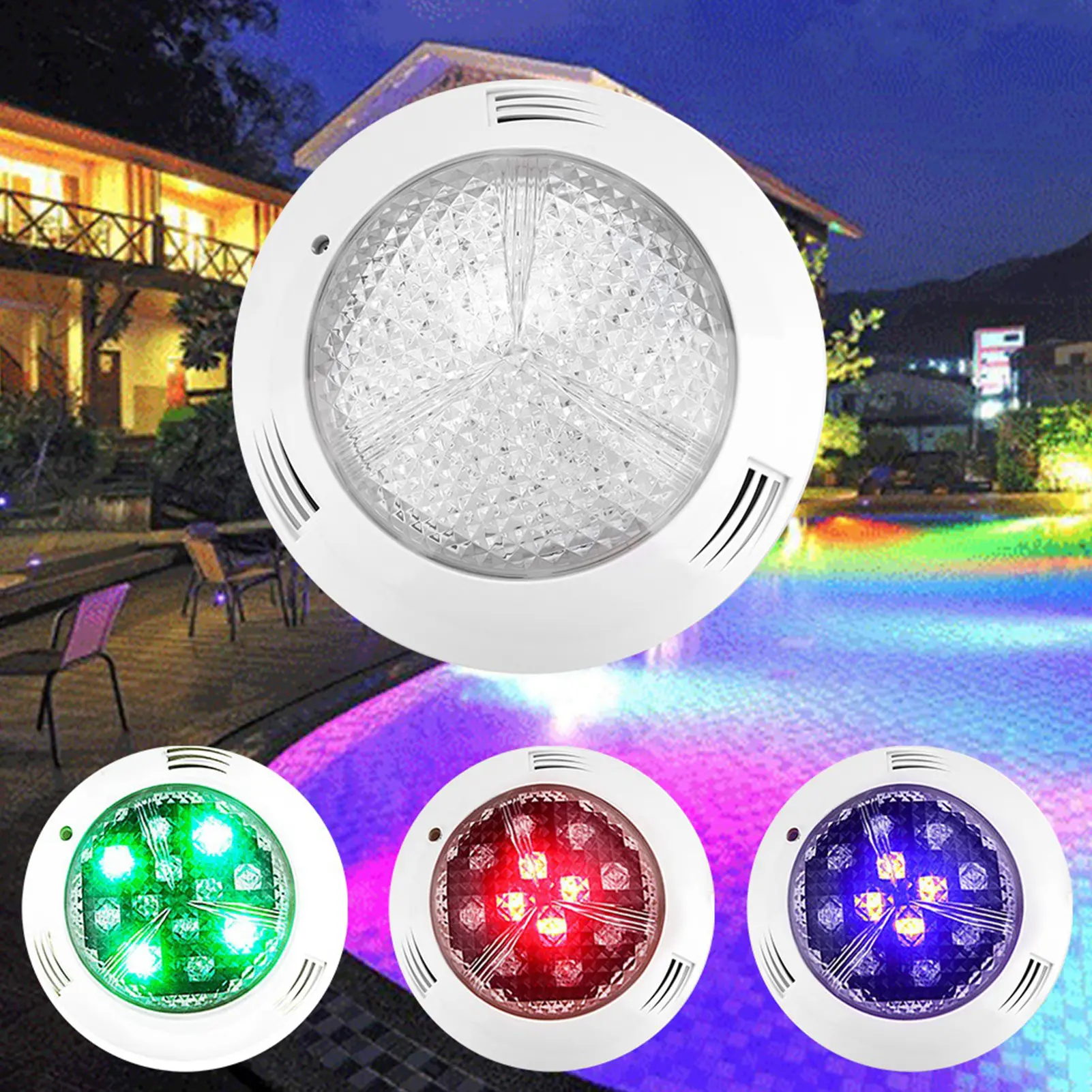 LED Underwater Light AC12V 35W 360LED RGB Waterproof Pool Light Multicolor Underwater Lamp with Remote Control