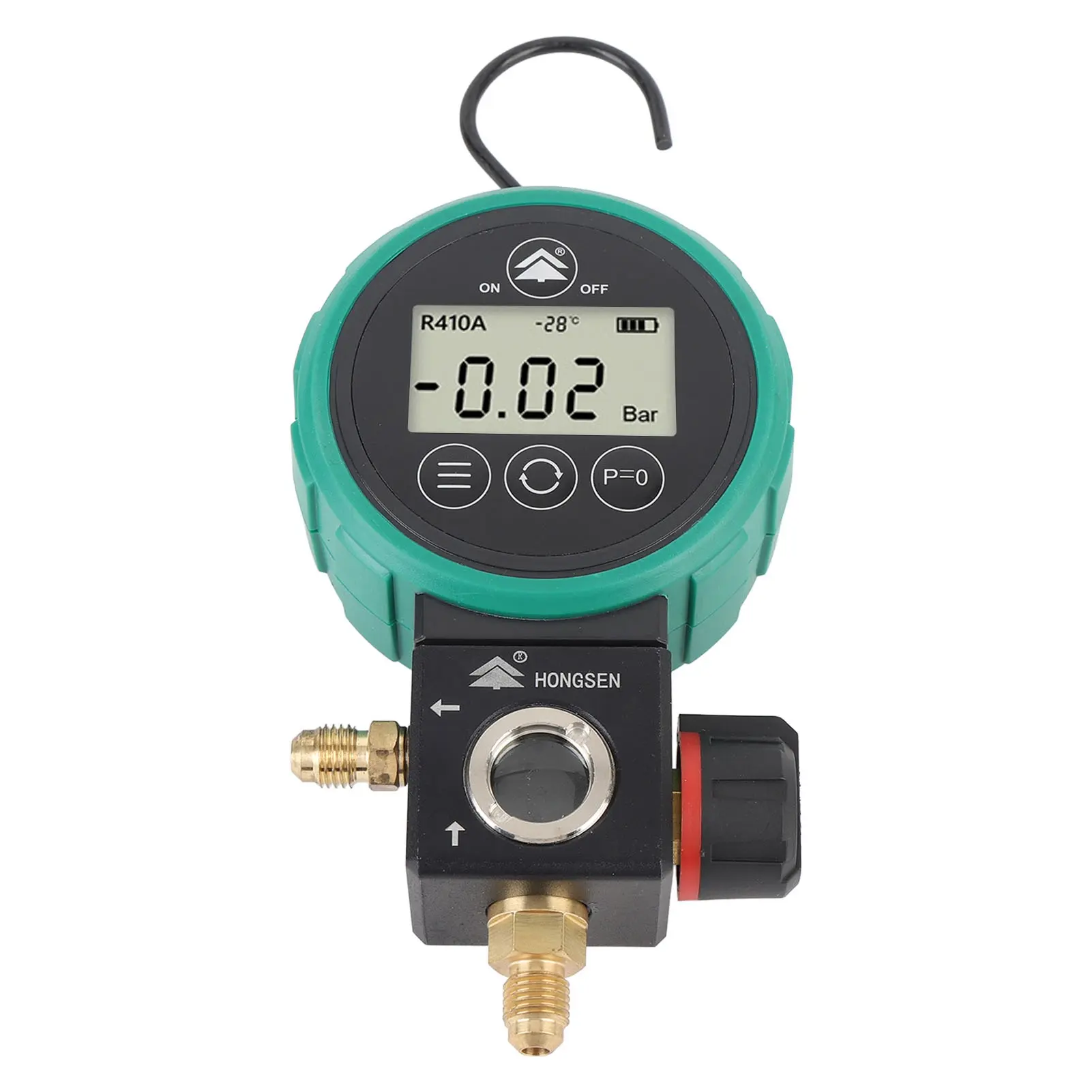 Digital HVAC Gauge Ball Valve Timed Shutdown Stable HVAC Vacuum Gauge Tester Power Saving for Air Conditioning Fluoridation