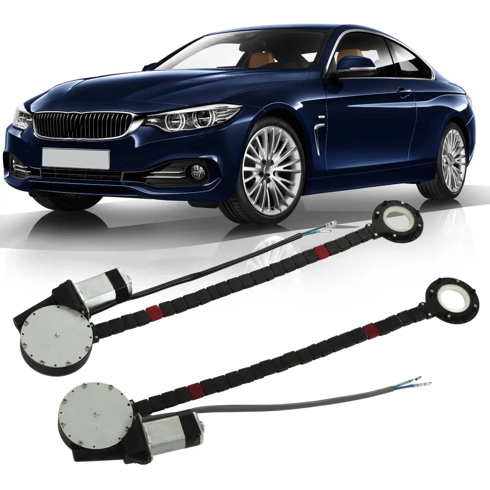 12V Power Window Lift Regulator Conversion Kit with Power Harness Universal for 2 Door Pickup Trucks Vans SUVs