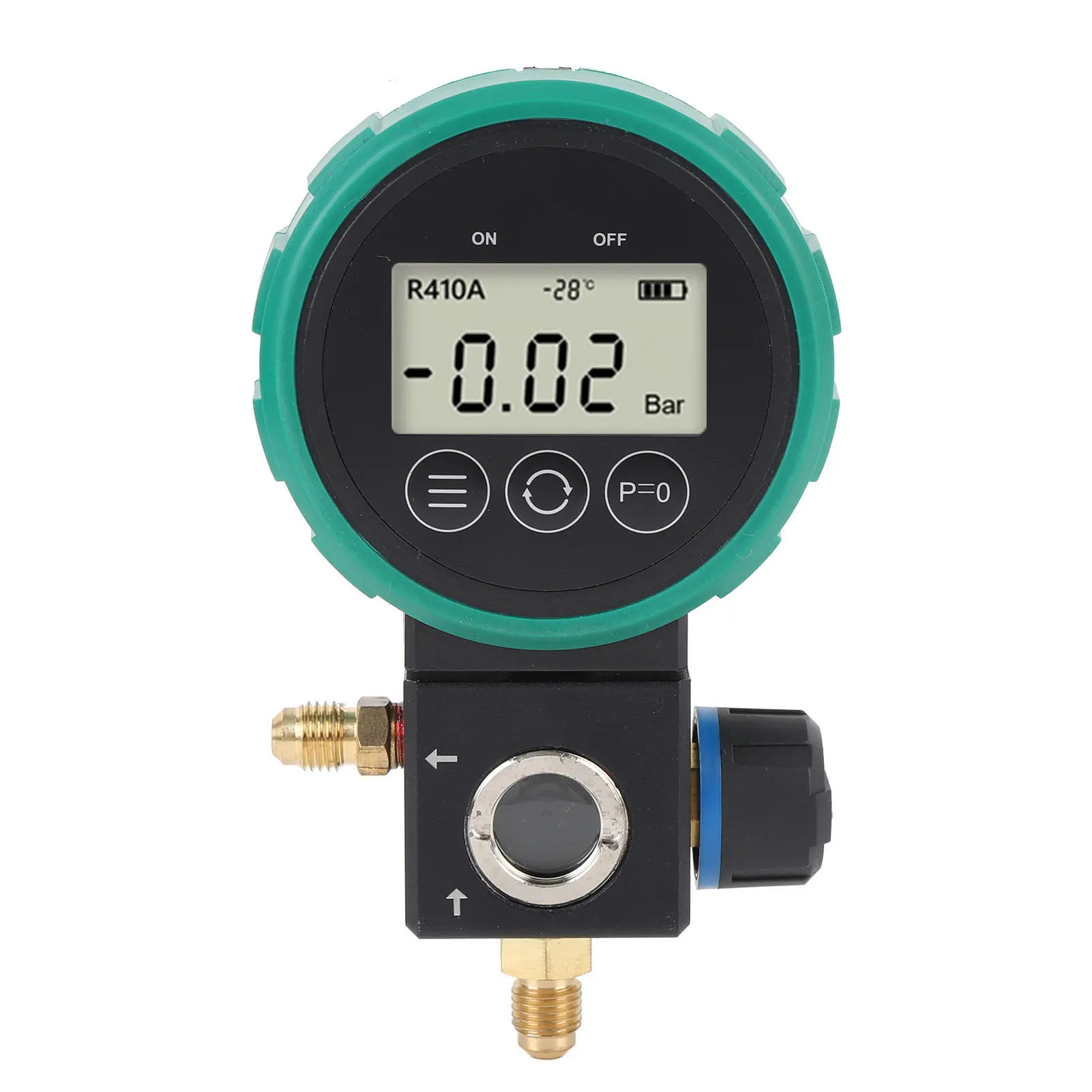 Digital HVAC Gauge Automatic Shutdown Ball Valve Design High Accuracy Air Conditioning Low Pressure Gauge