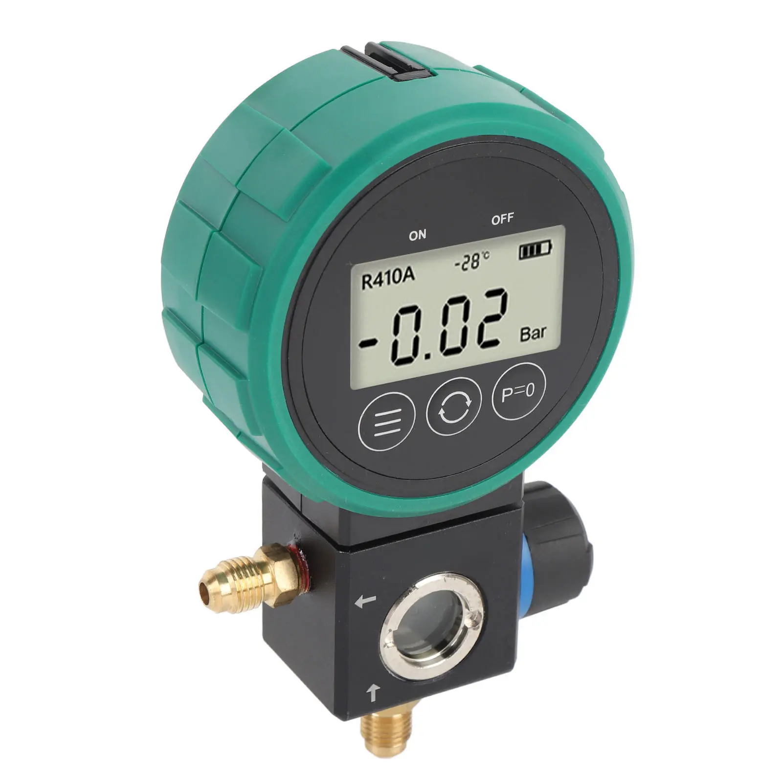 Digital HVAC Gauge Automatic Shutdown Ball Valve Design High Accuracy Air Conditioning Low Pressure Gauge