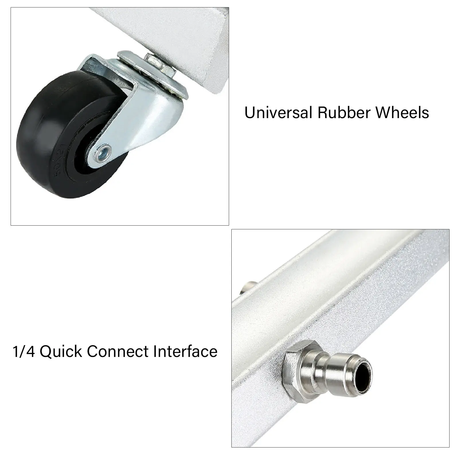 Pressure Washer Water Broom 7 Holes 4000psi 65cm 1/4 Quick Connector Undercarriage Cleaner