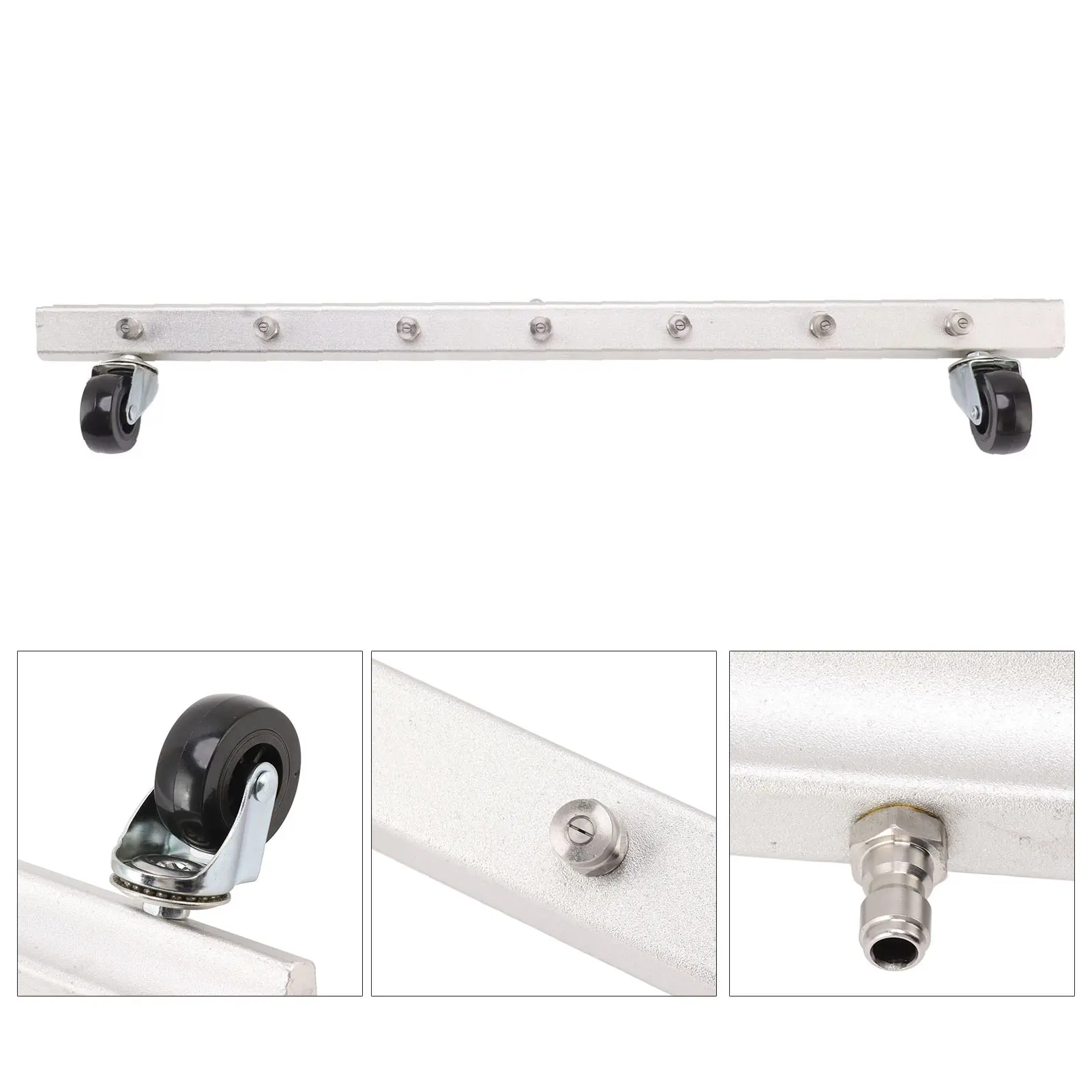 Pressure Washer Water Broom 7 Holes 4000psi 65cm 1/4 Quick Connector Undercarriage Cleaner
