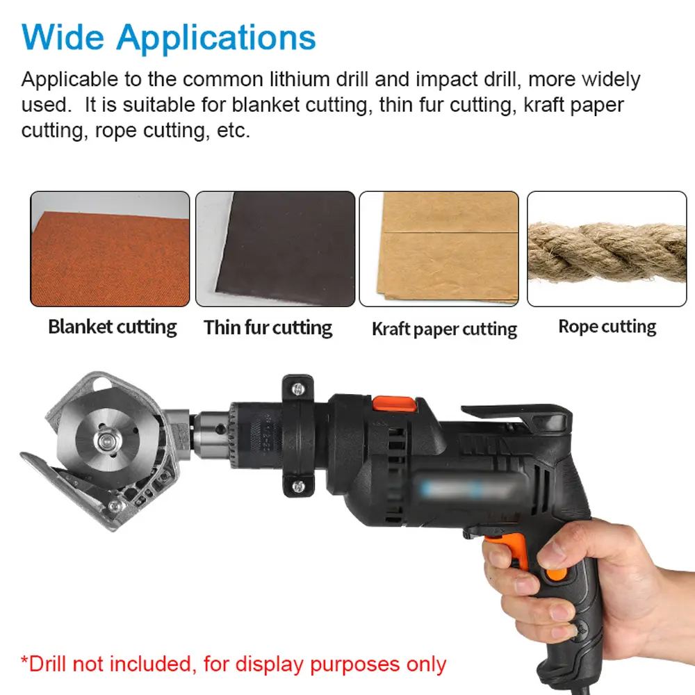 lectric Drill to Electric Cutter Refitting Accessory Impact Drill Cloth Cutting Machines Conversion Tools Utility Fiber