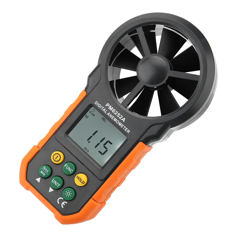 PM6252A Digital Anemometer Digital Wind Speed Meter Air Volume Measuring Anemometer