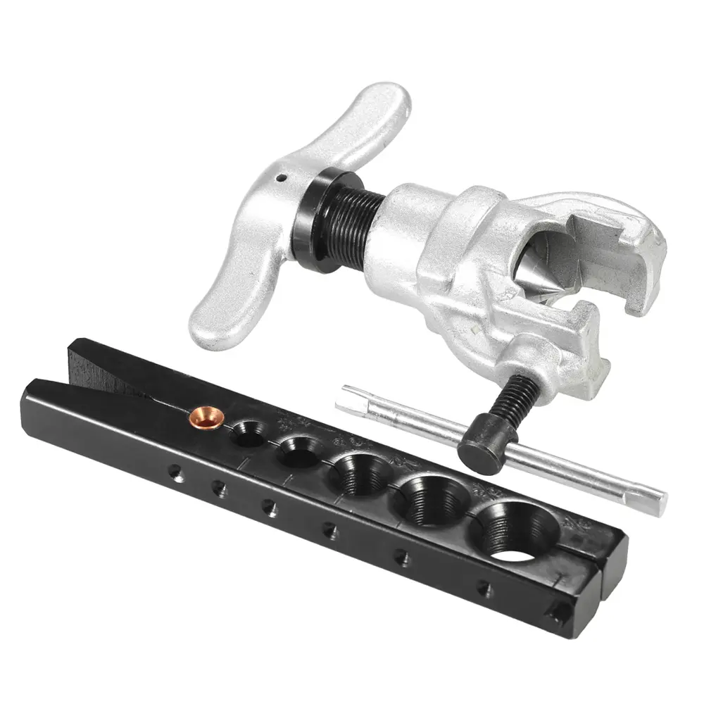 Eccentric Flaring Tool Set for Refrigeration Water Gas Brake Line Applications Tubing 6 Dies Sizes 1/4 - 3/4inch 45 Degree Angle
