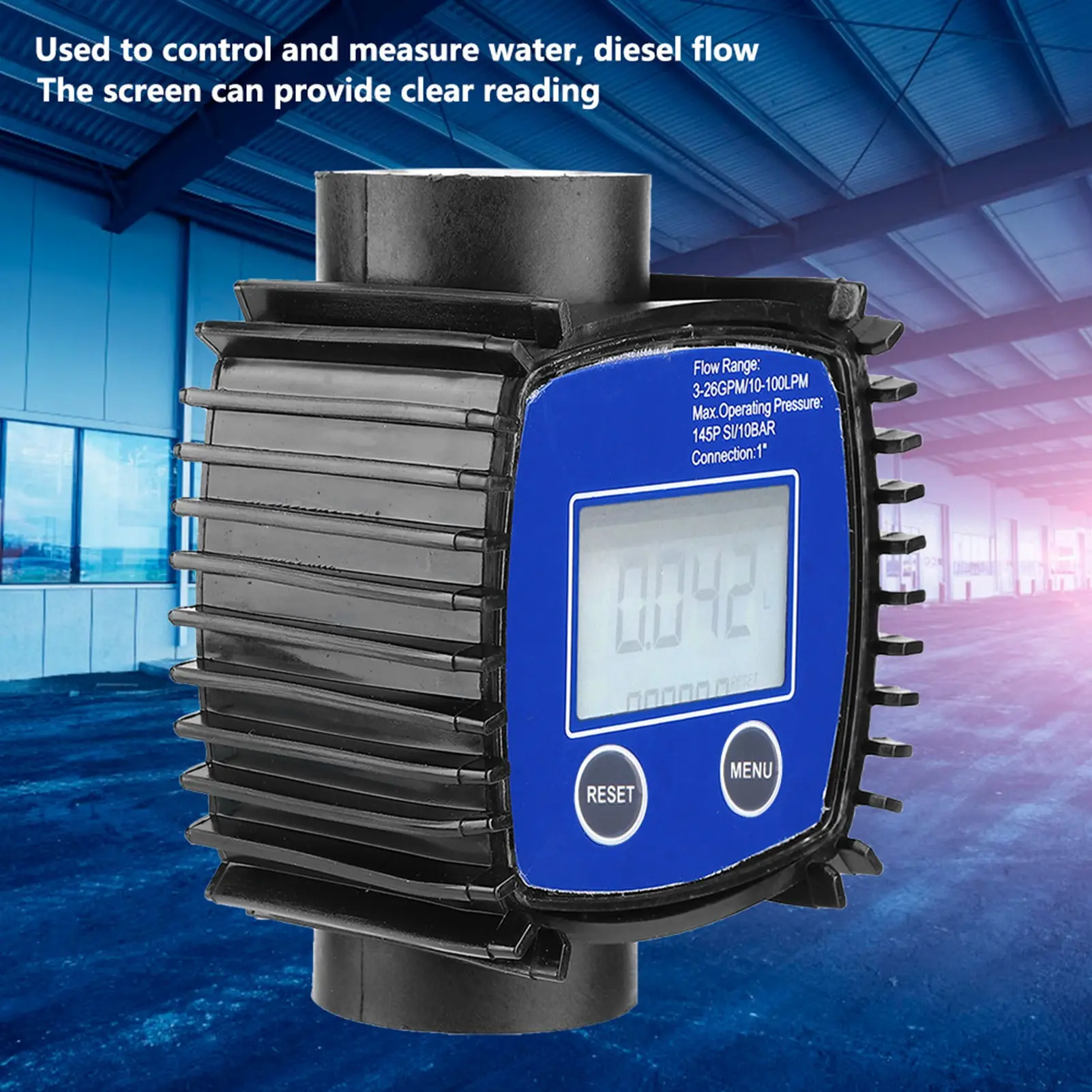 Digital Flow Meter Digital Display High Accuracy Water Flow Meter Flowmeter 1in Internal Thread