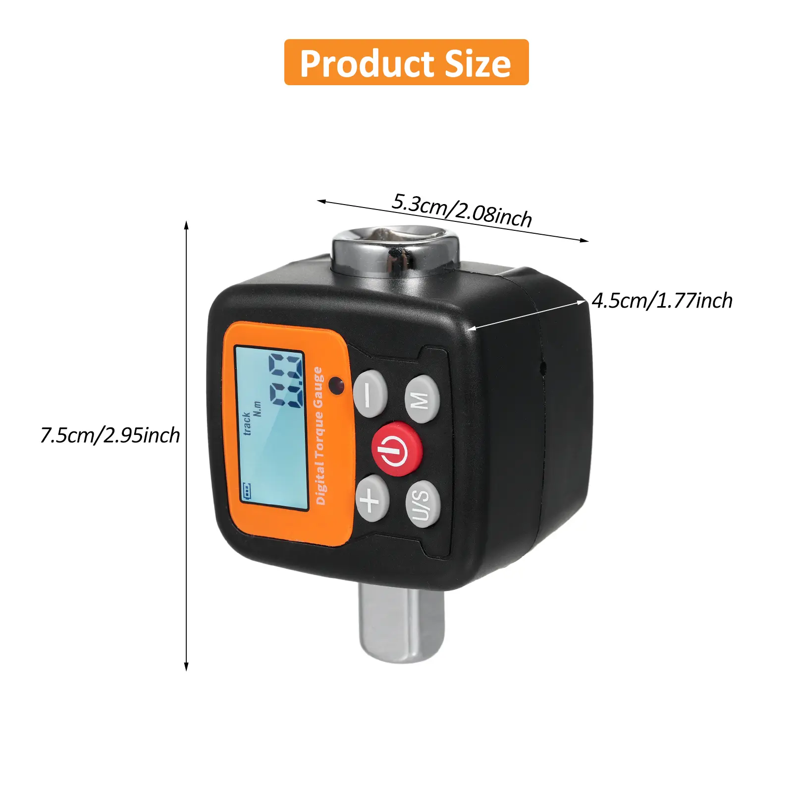 ENGC-340 Digital Torque Meter Wrench  Tester 1/2'' Drive with Sound Light Alarm Function High Accuracy 4  Units Backlit Displa