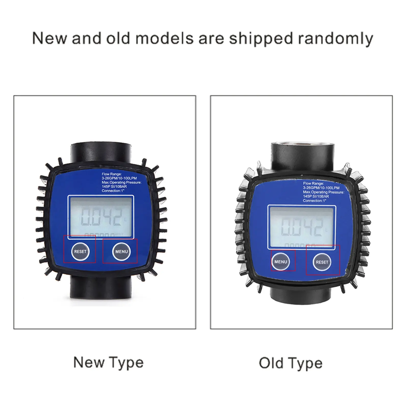 Digital Flow Meter Digital Display High Accuracy Water Flow Meter Flowmeter 1in Internal Thread