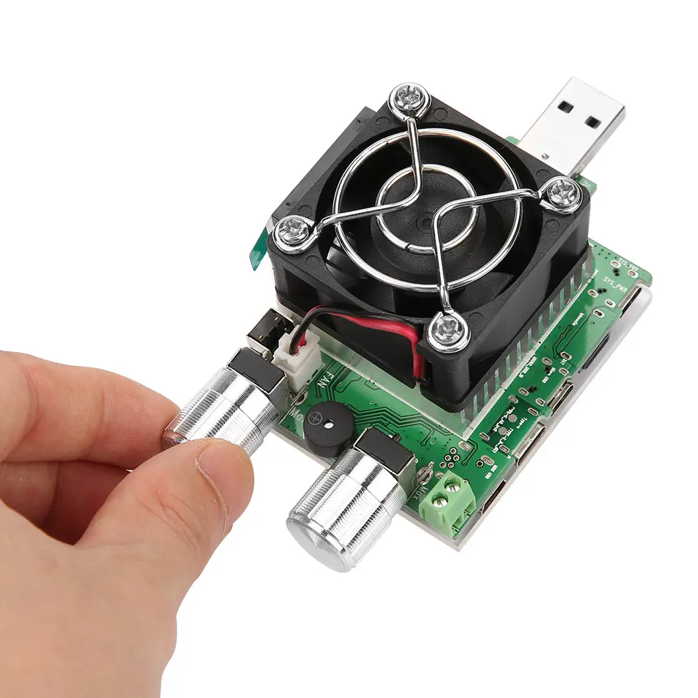 35W Electronic Test Load Adjustable USB Constant Current Electronic Load Battery Voltage Capacity Tester With LCD