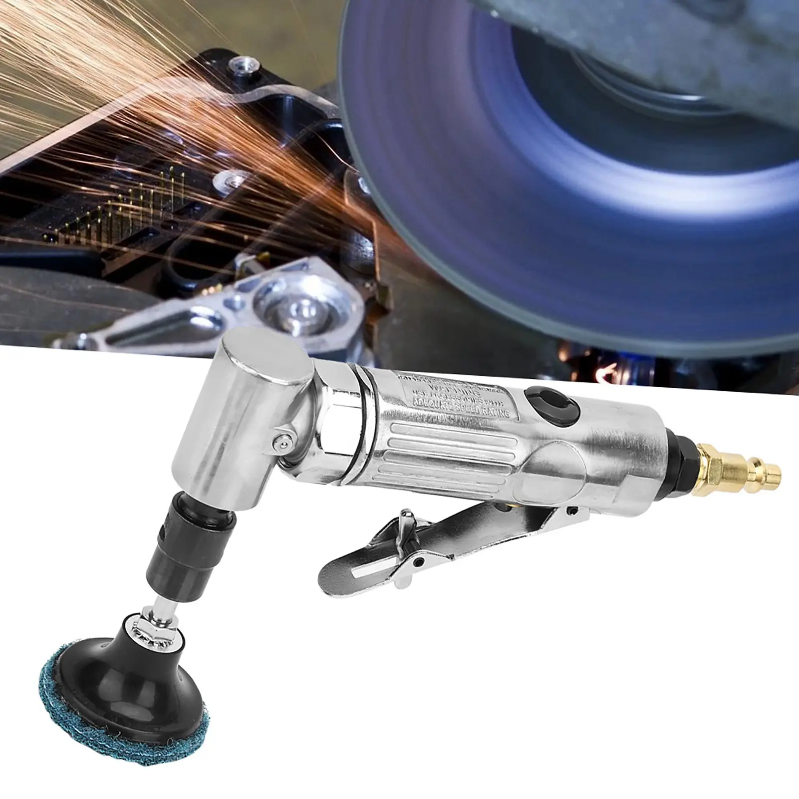 Pneumatic Grinding Machine Industrial Grade 90 Degrees Bending Pneumatic Die Grinder with 2inch Grinding Disc BSP