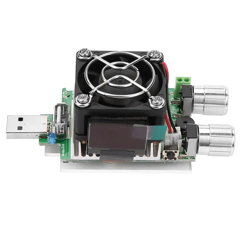 35W Electronic Test Load Adjustable USB Constant Current Electronic Load Battery Voltage Capacity Tester With LCD