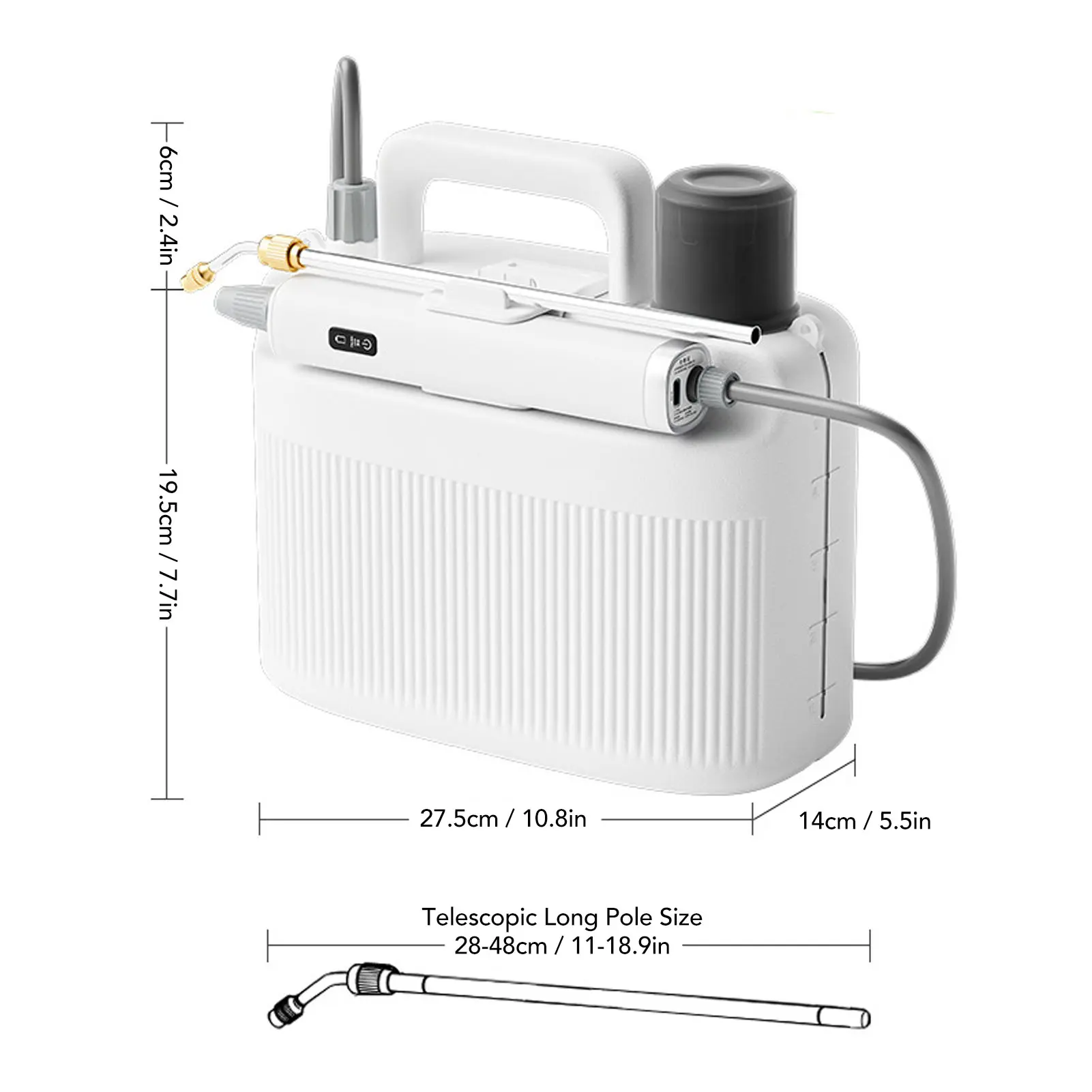 2200 Mah Backpack Sprayer Rechargeable Potable Electric Sprayer for Yard Lawn Weeds Plants