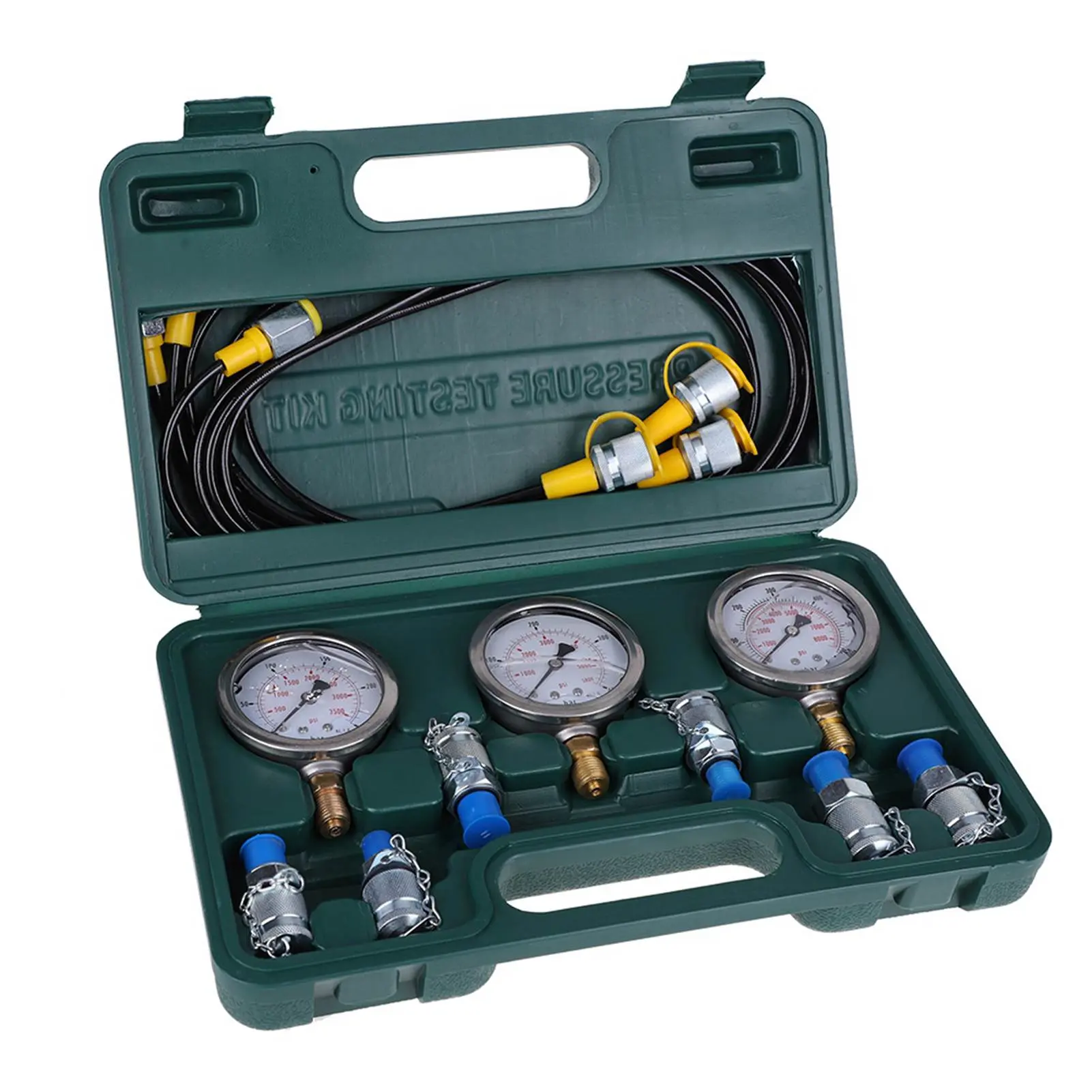 Excavator Hydraulic Pressure Test Kit with Testing Hose Coupling and Gauge