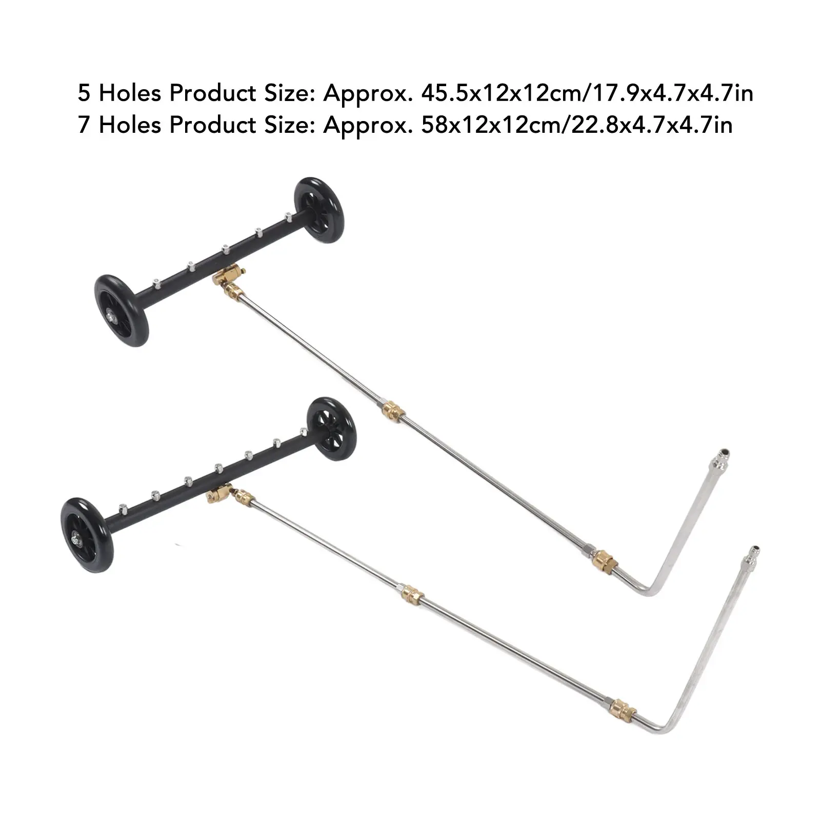 Pressure Washer Undercarriage Cleaner 4000psi 2 in 1 Under Car Water Broom Surface Cleaner with 3 Extension Wands for Balcony Co