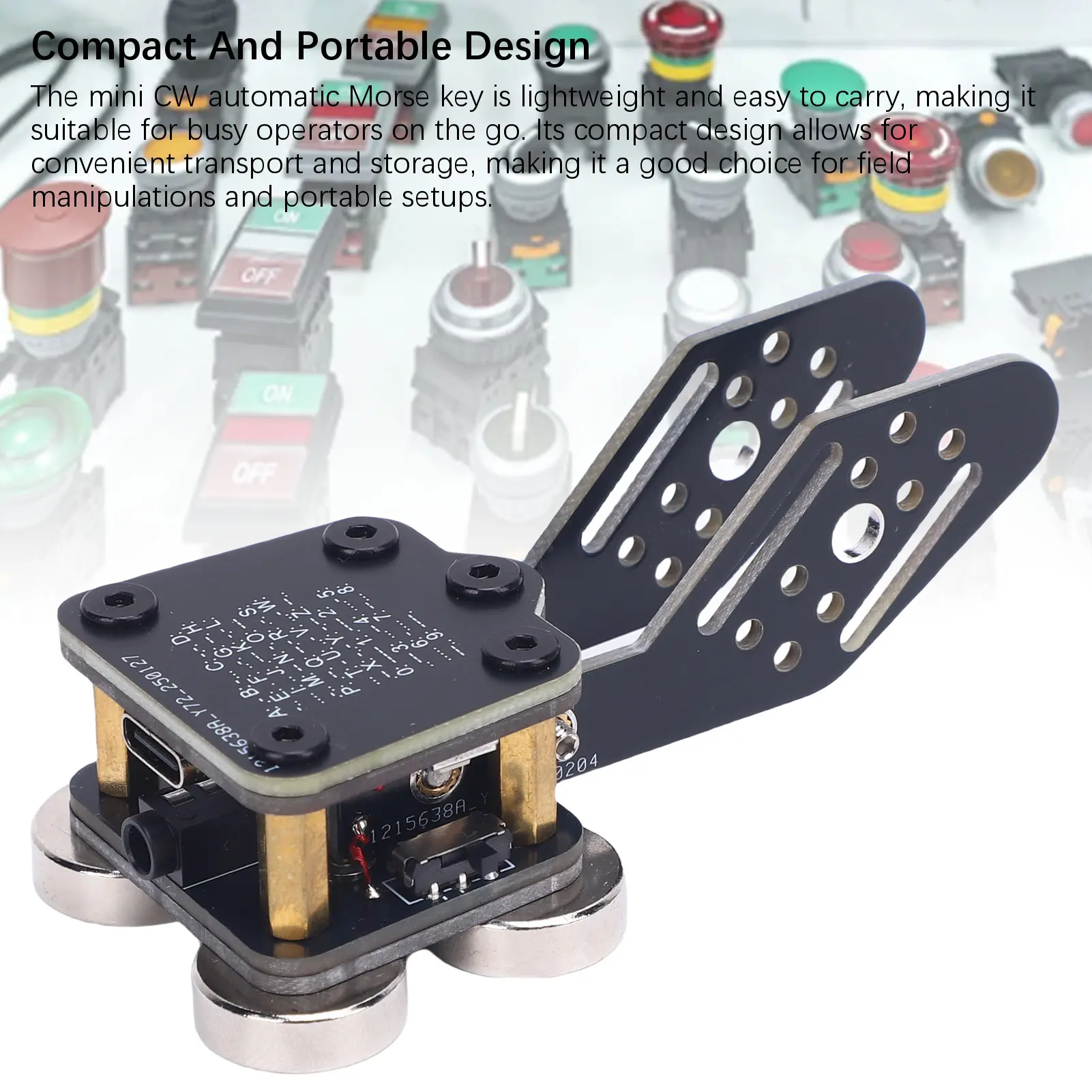 CW Keyer Automatic Trainer PCB 4 Nd Magnet Bases Double Paddle Automatic Morse Code Key