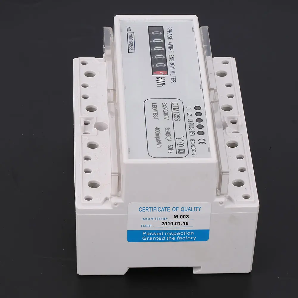 Electric Power Meter 220/380V 20‑80A Energy Consumption Digital Electric Power Meter 3 Phase KWh Meter