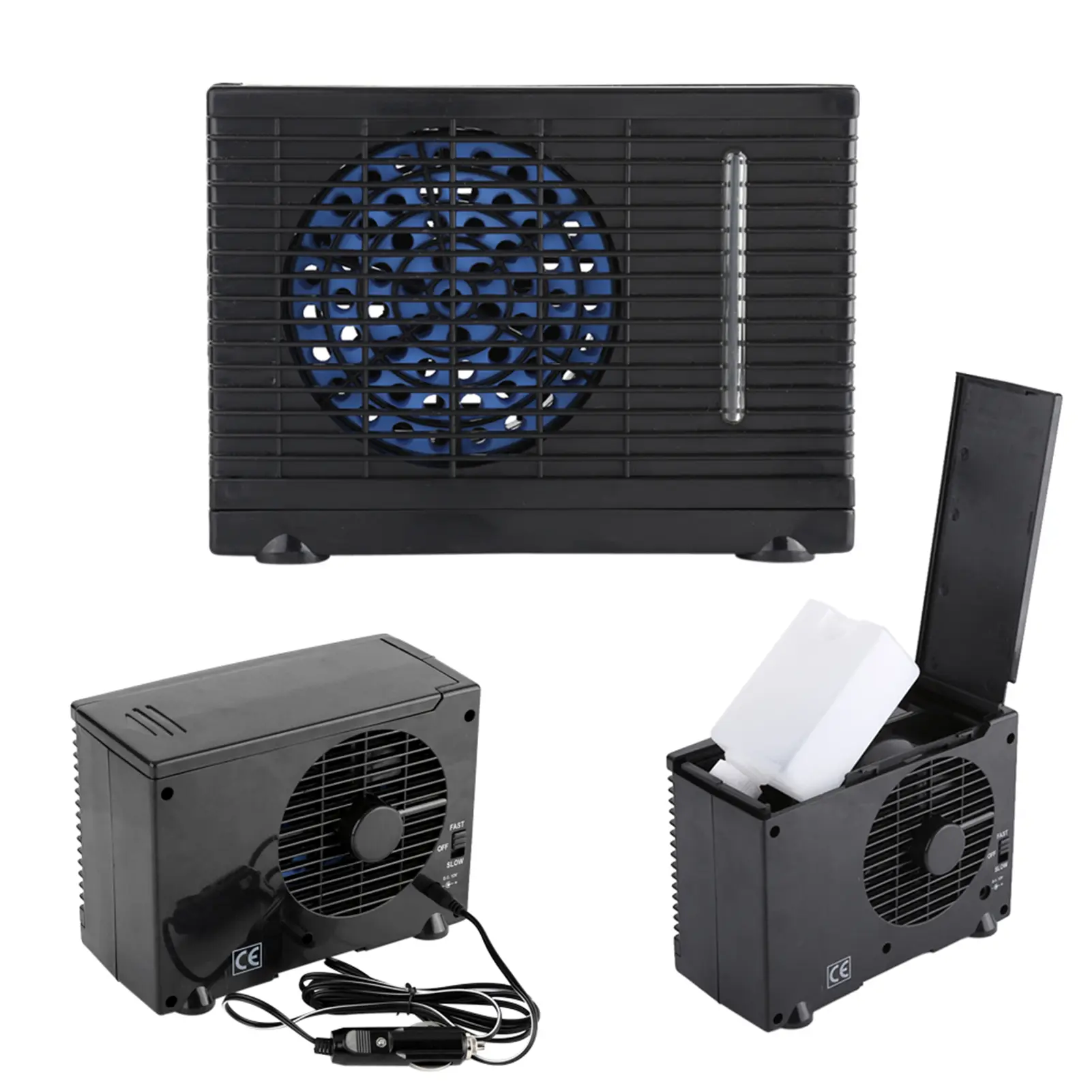Mini Car Air Cooling Fan Portable 12V Car Truck Home Mini Air Cooler Evaporative Water Cooling Fan
