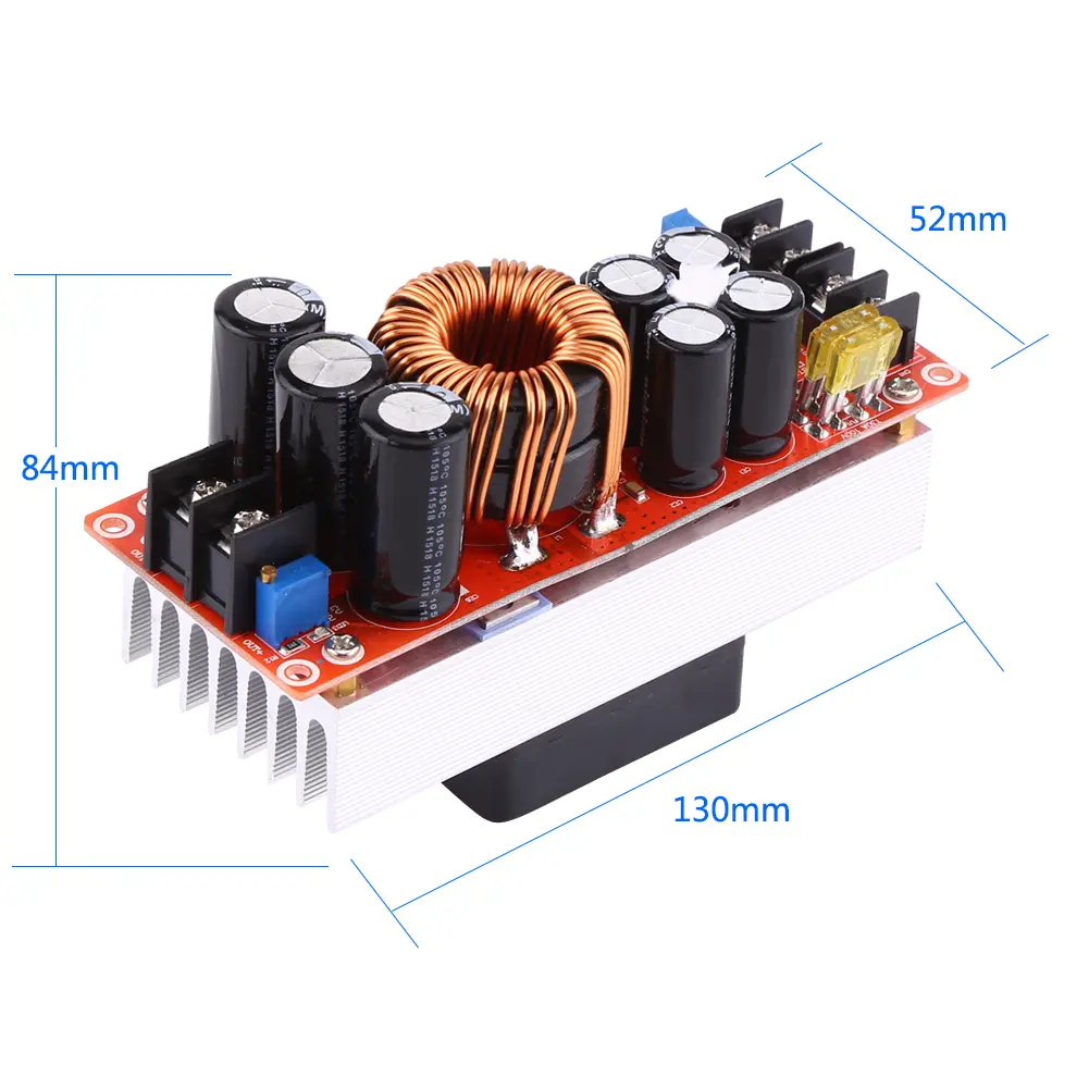 1500W Boost Module 30A DC-DC Boost Converter Step up Power Supply Module In 10~60V Out 12~90V