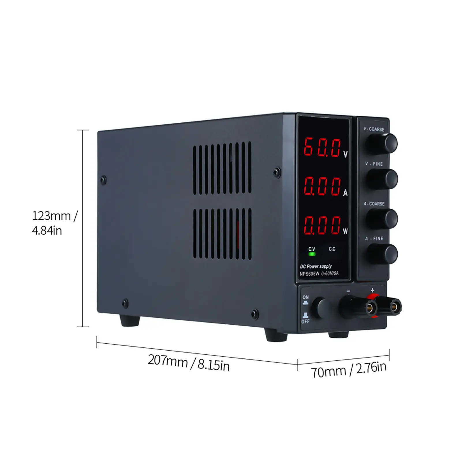 wanptek Switching DC Power Supply NPS605W 0-60V 0-5A 3-digit LED Display High Precision Adjustable Mini Power Supply AC 115V/230