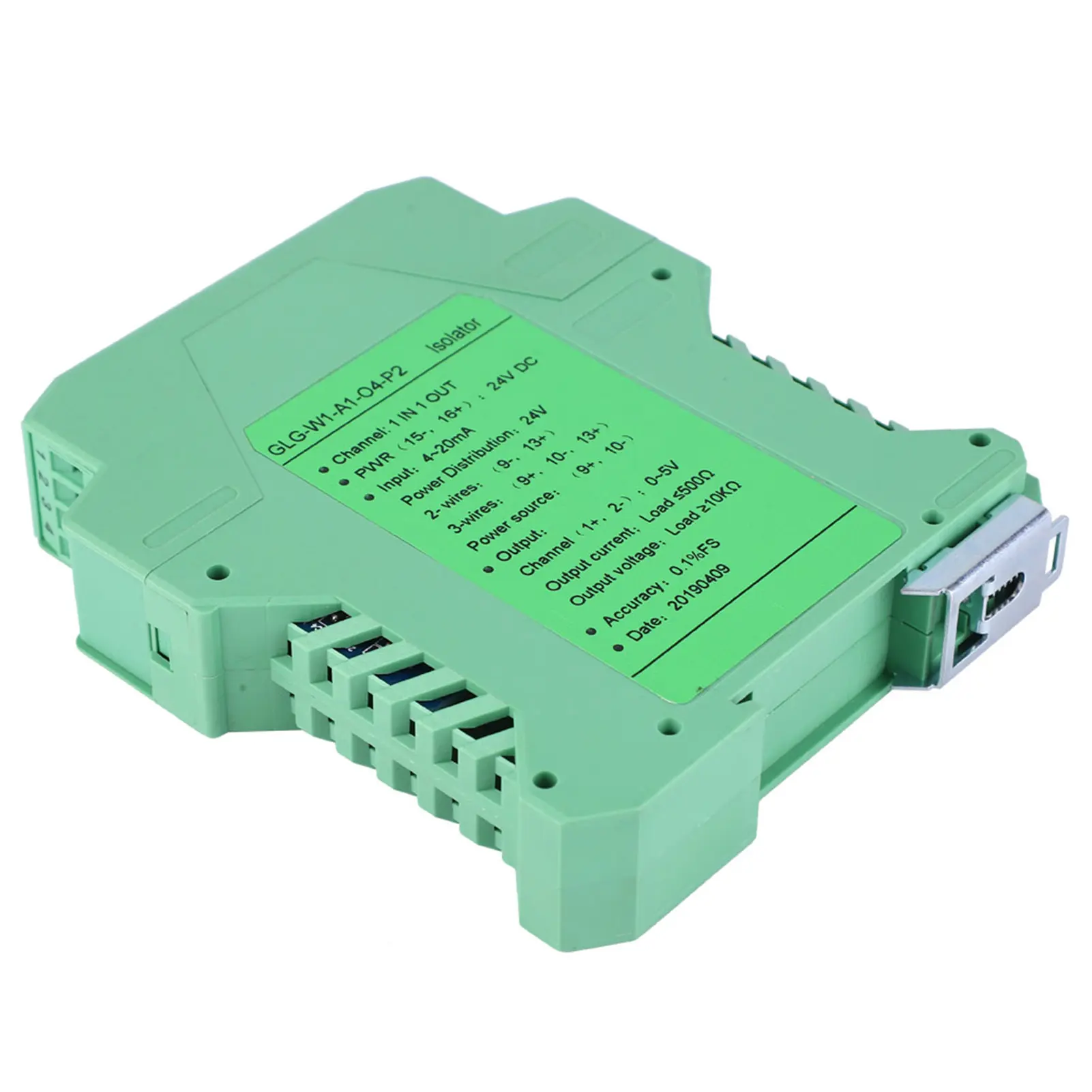 DC 24V DC Current Signal Isolator Transmitter 4-20mA PLC Detect Signal Conditioner
