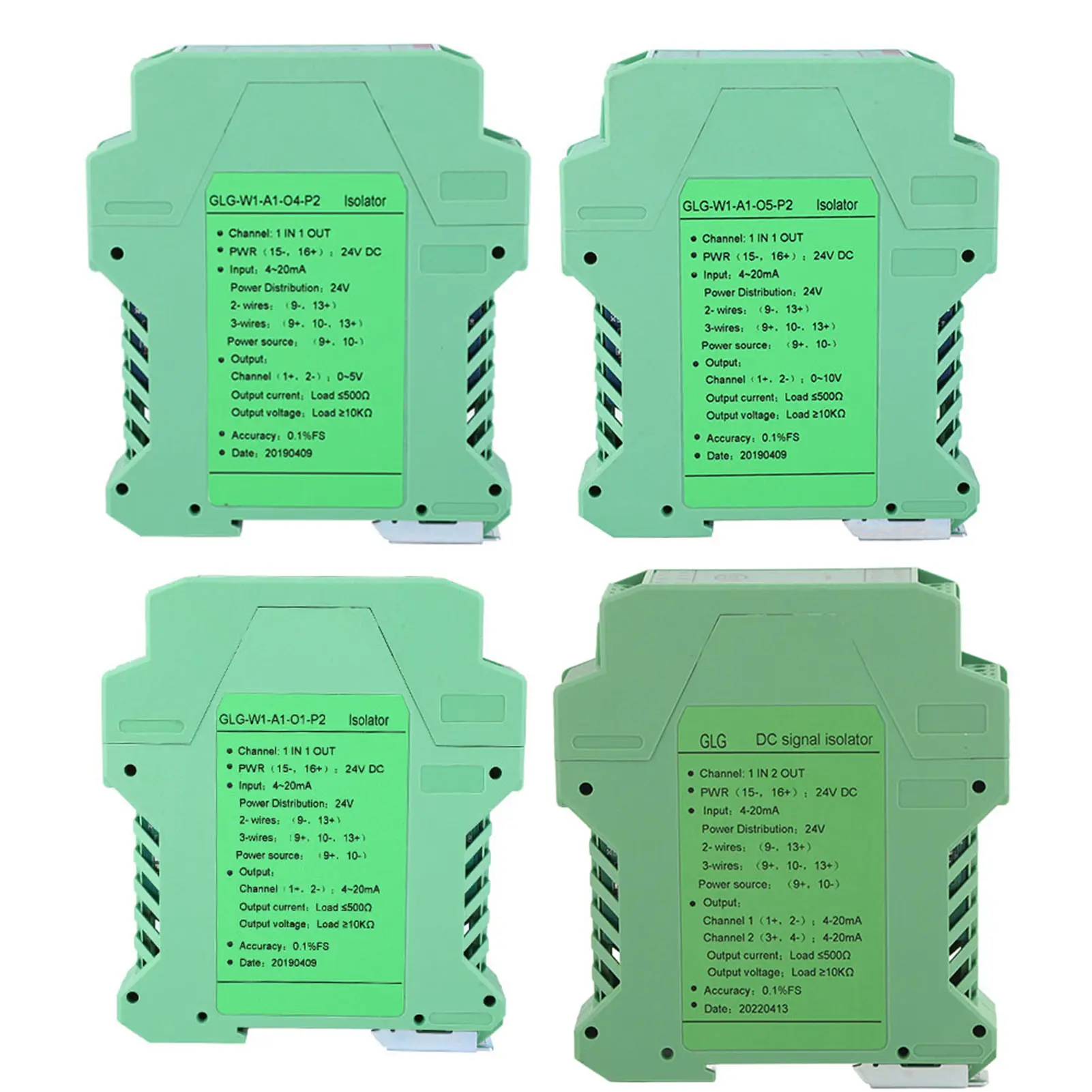 DC 24V DC Current Signal Isolator Transmitter 4-20mA PLC Detect Signal Conditioner